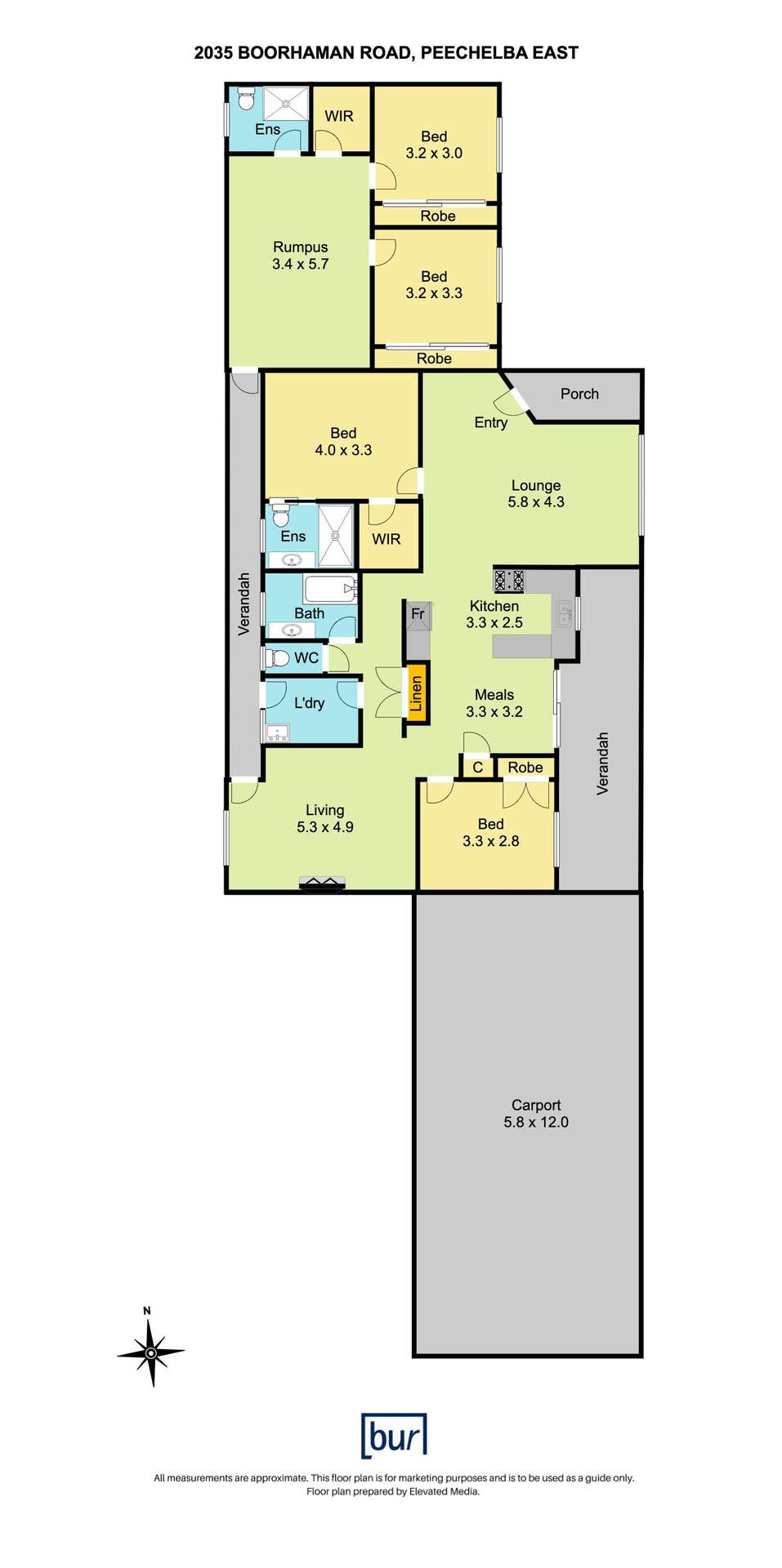 2035 Boorhaman Road, Peechelba East For Sale by Farmbuy.com - floorplan 1