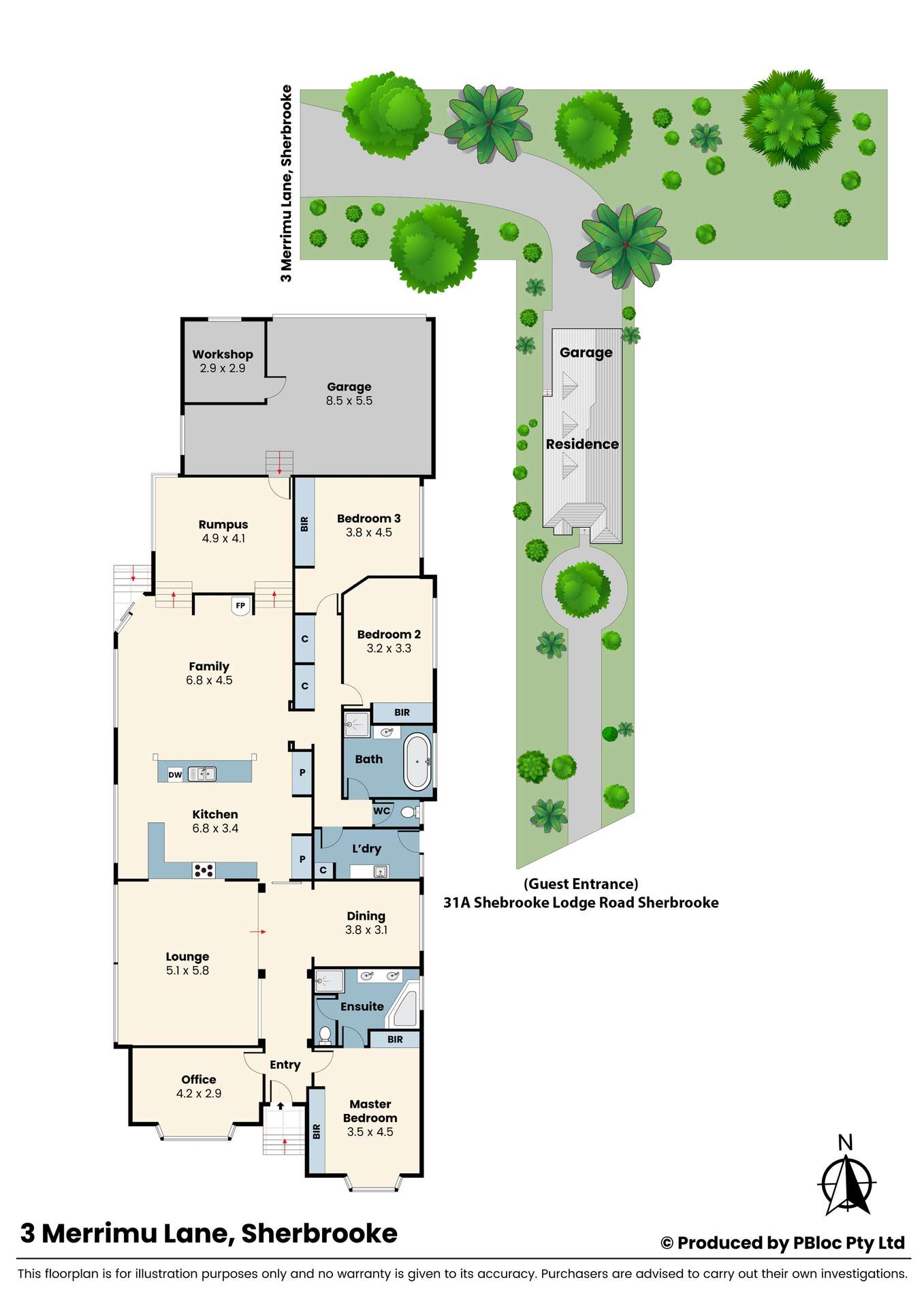 3 Merrimu Lane, Sherbrooke Sold by Farmbuy.com - floorplan 1