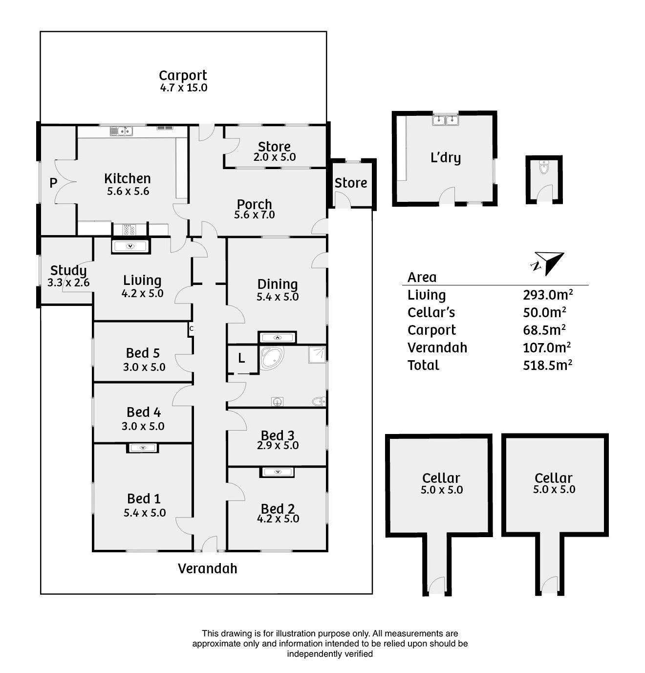 173 Dalveen Road, Woodchester Sold by Farmbuy.com - floorplan 1