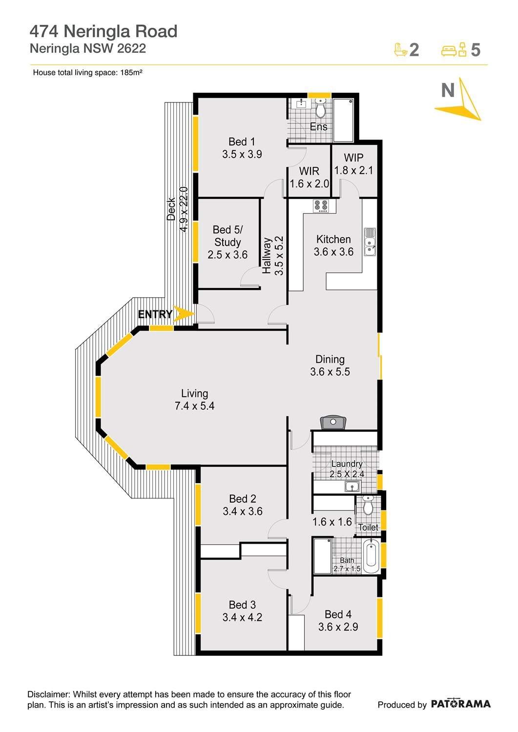 474 Neringla Road, Neringla, Araluen For Sale by Farmbuy.com - floorplan 1