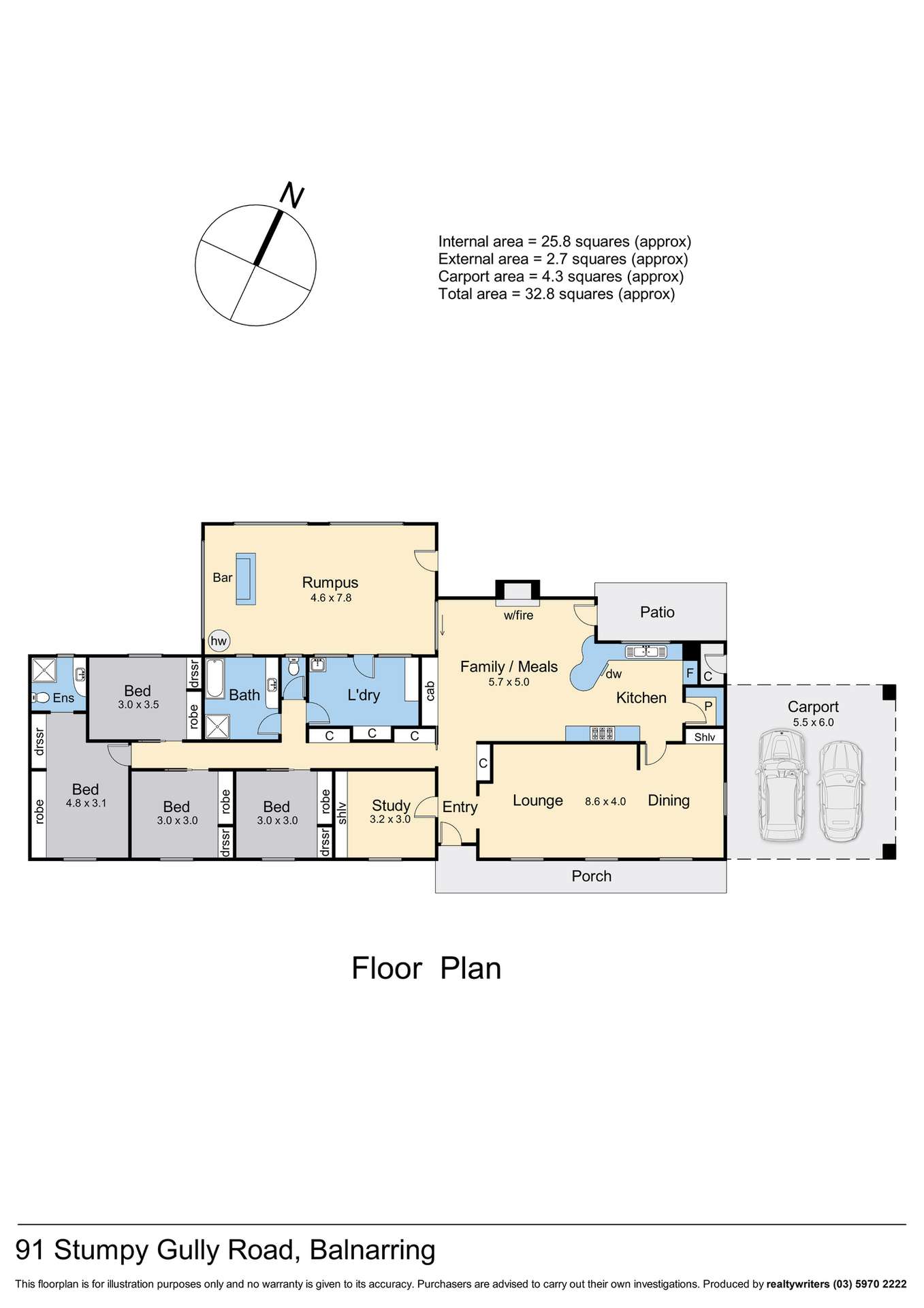 91 Stumpy Gully Road, Balnarring For Sale by Farmbuy.com - floorplan 1