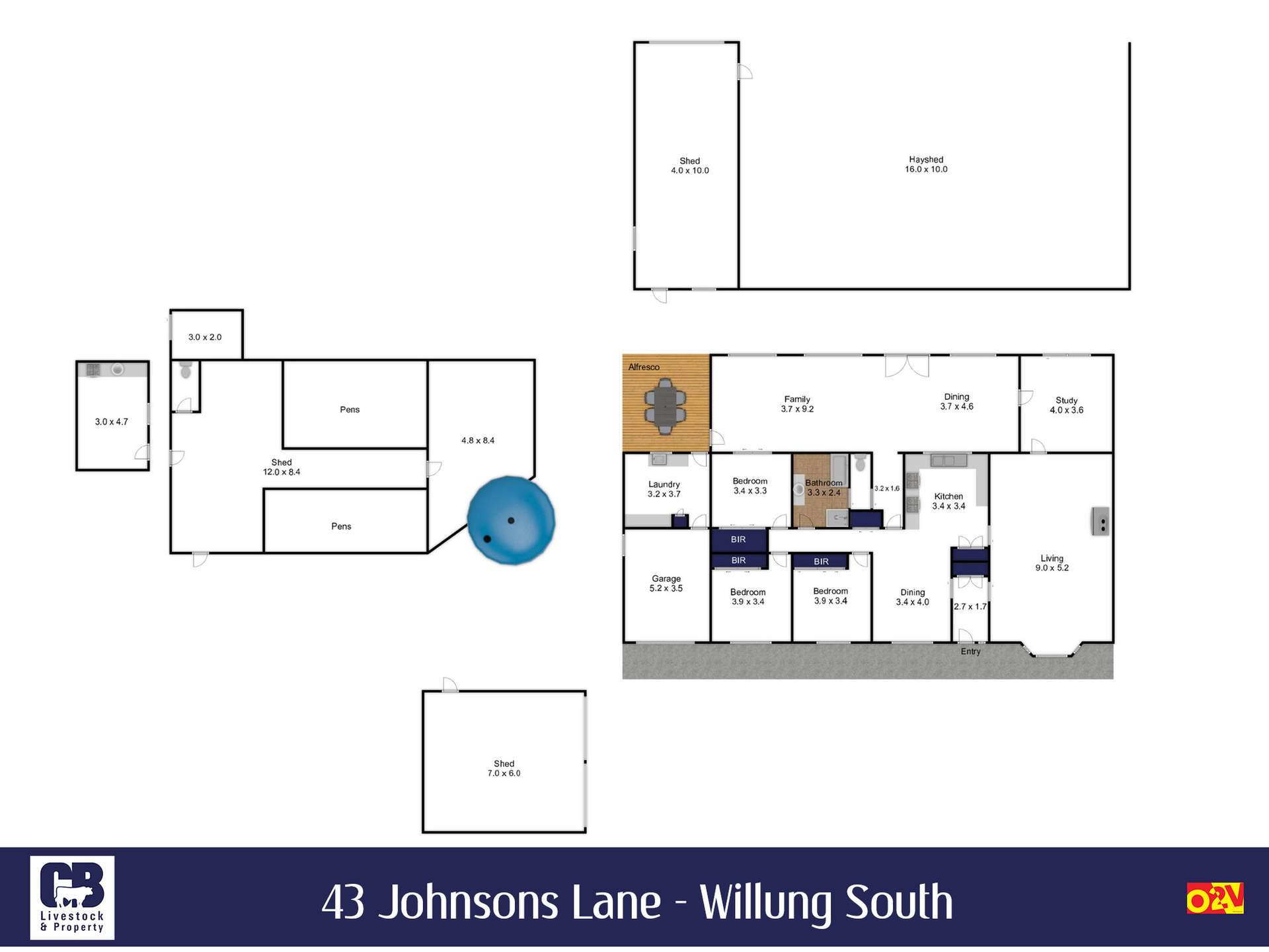 43 Johnsons Lane, Willung South For Sale by Farmbuy.com - floorplan 1
