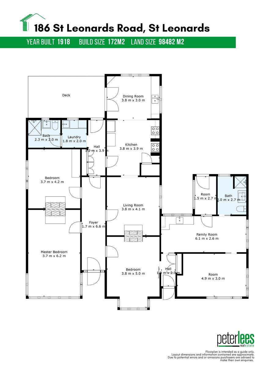 186 St Leonards Road, St Leonards Sold by Farmbuy.com - floorplan 1