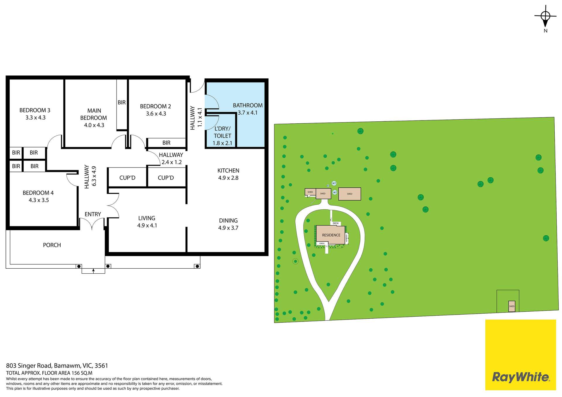 803 Singer Road, Bamawm Sold by Farmbuy.com - floorplan 1