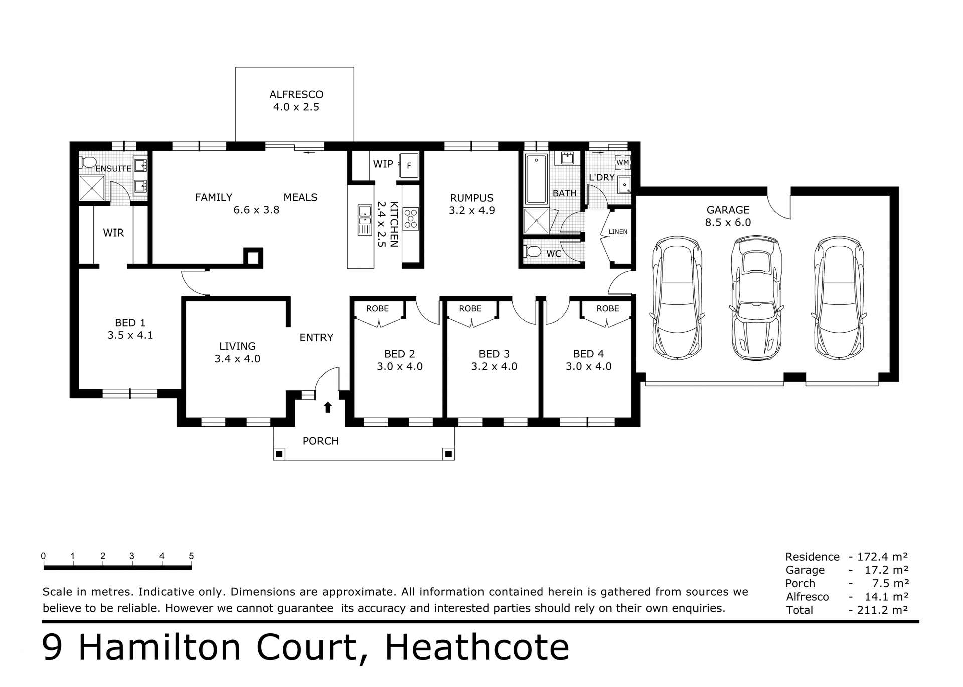 9 Hamilton Court, Heathcote Sold by Farmbuy.com - floorplan 1