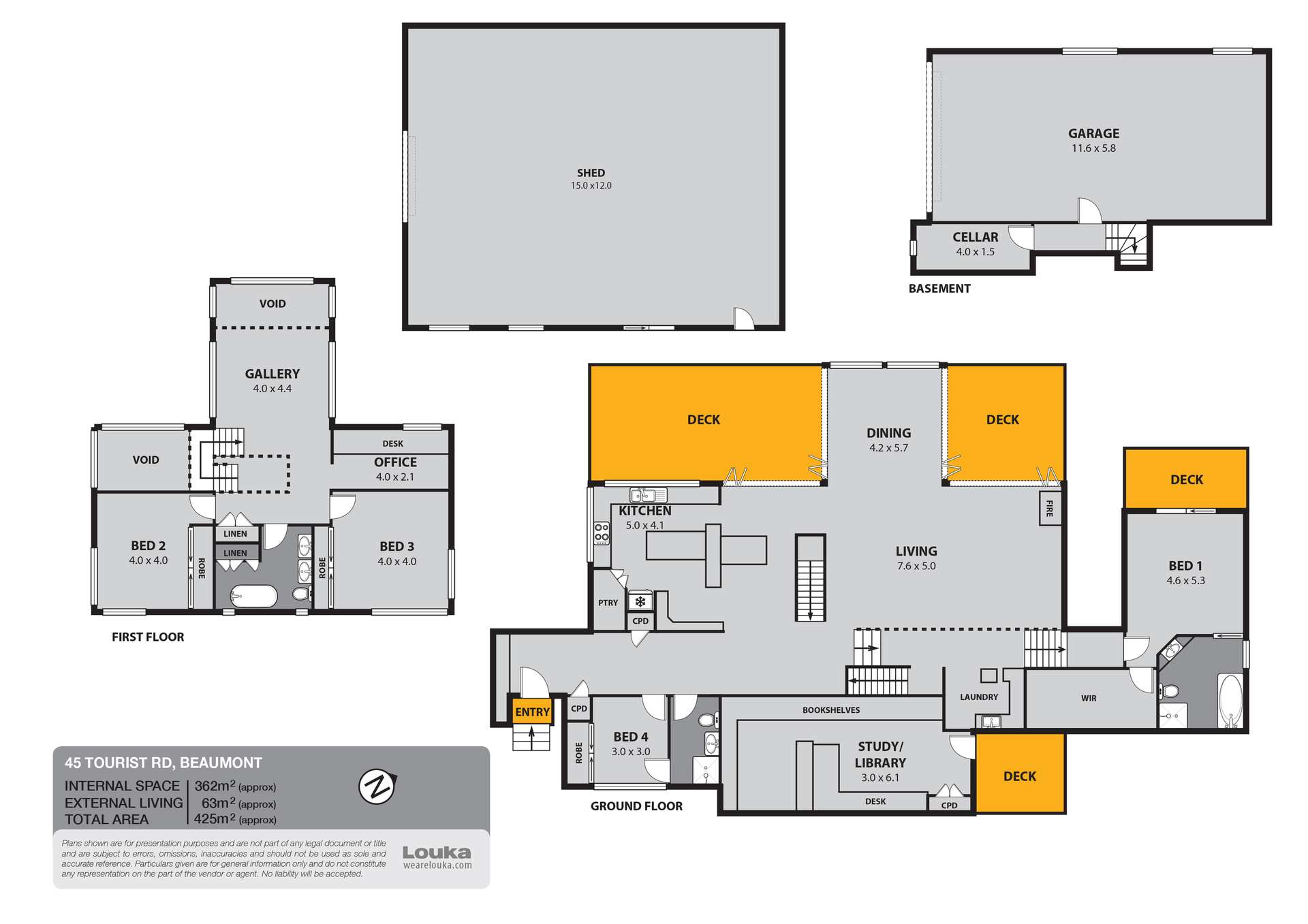45 Tourist Road, Beaumont For Sale by Farmbuy.com - floorplan 1
