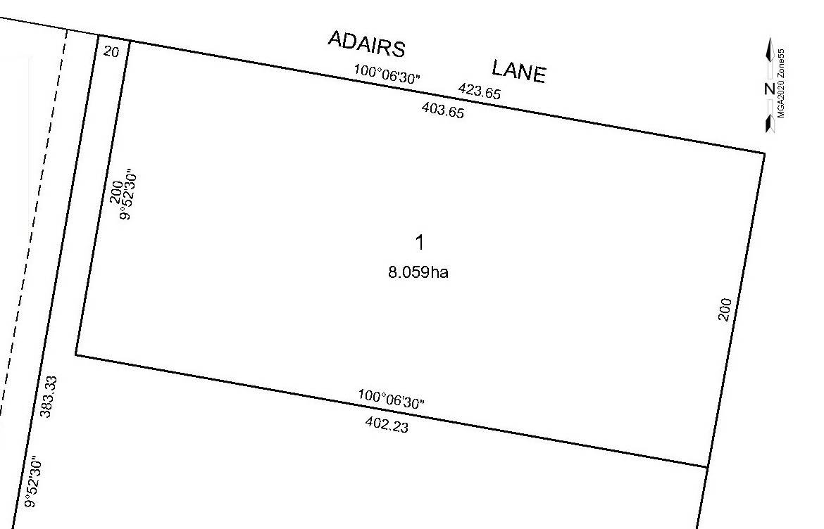 Lot 2, 293 Adairs Lane, Heathcote For Sale by Farmbuy.com - floorplan 1