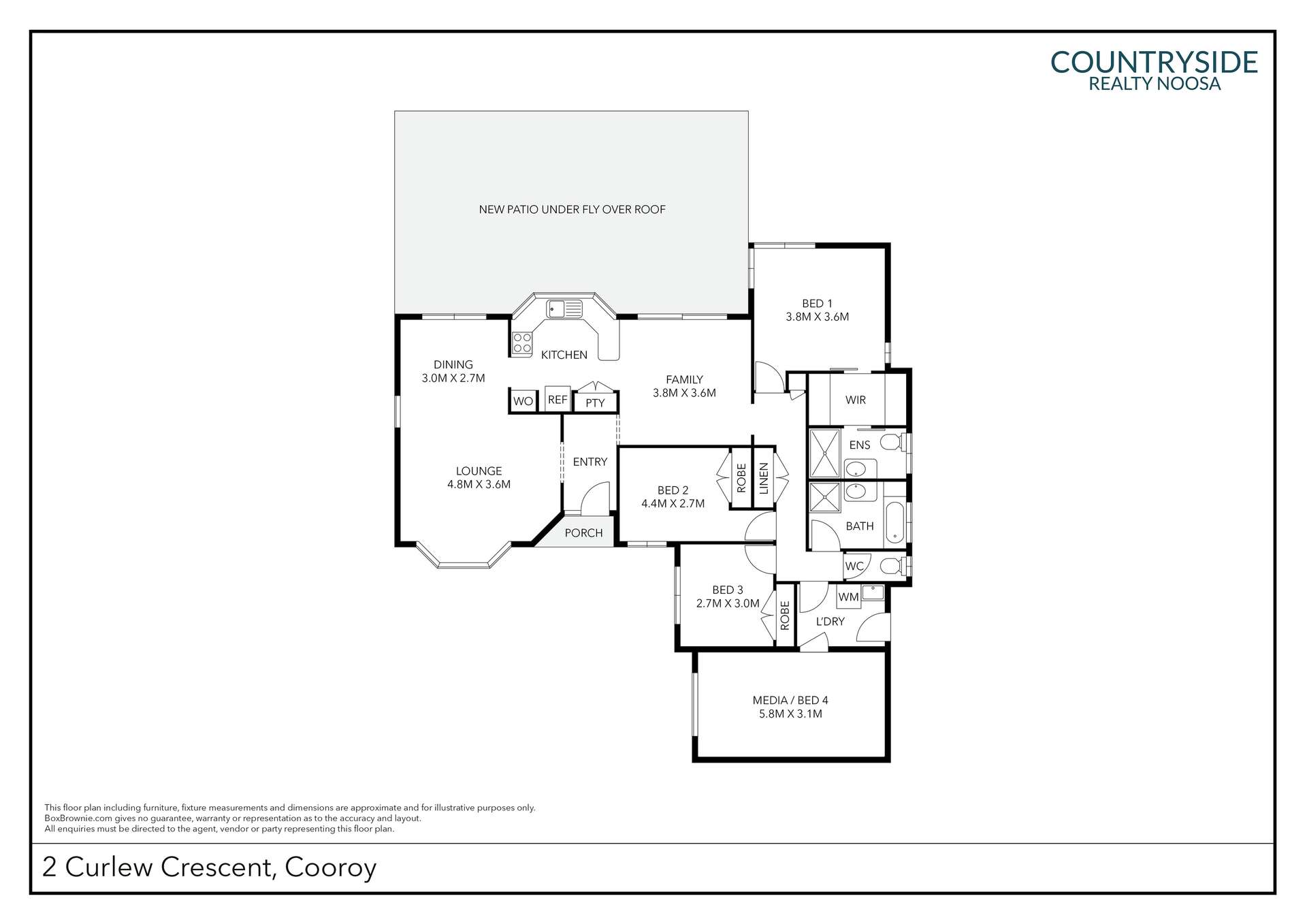 2 Curlew Crescent, Cooroy Sold by Farmbuy.com - floorplan 1