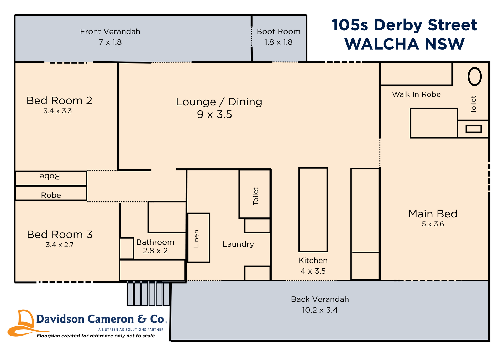105s Derby Street, Walcha For Sale by Farmbuy.com - floorplan 1
