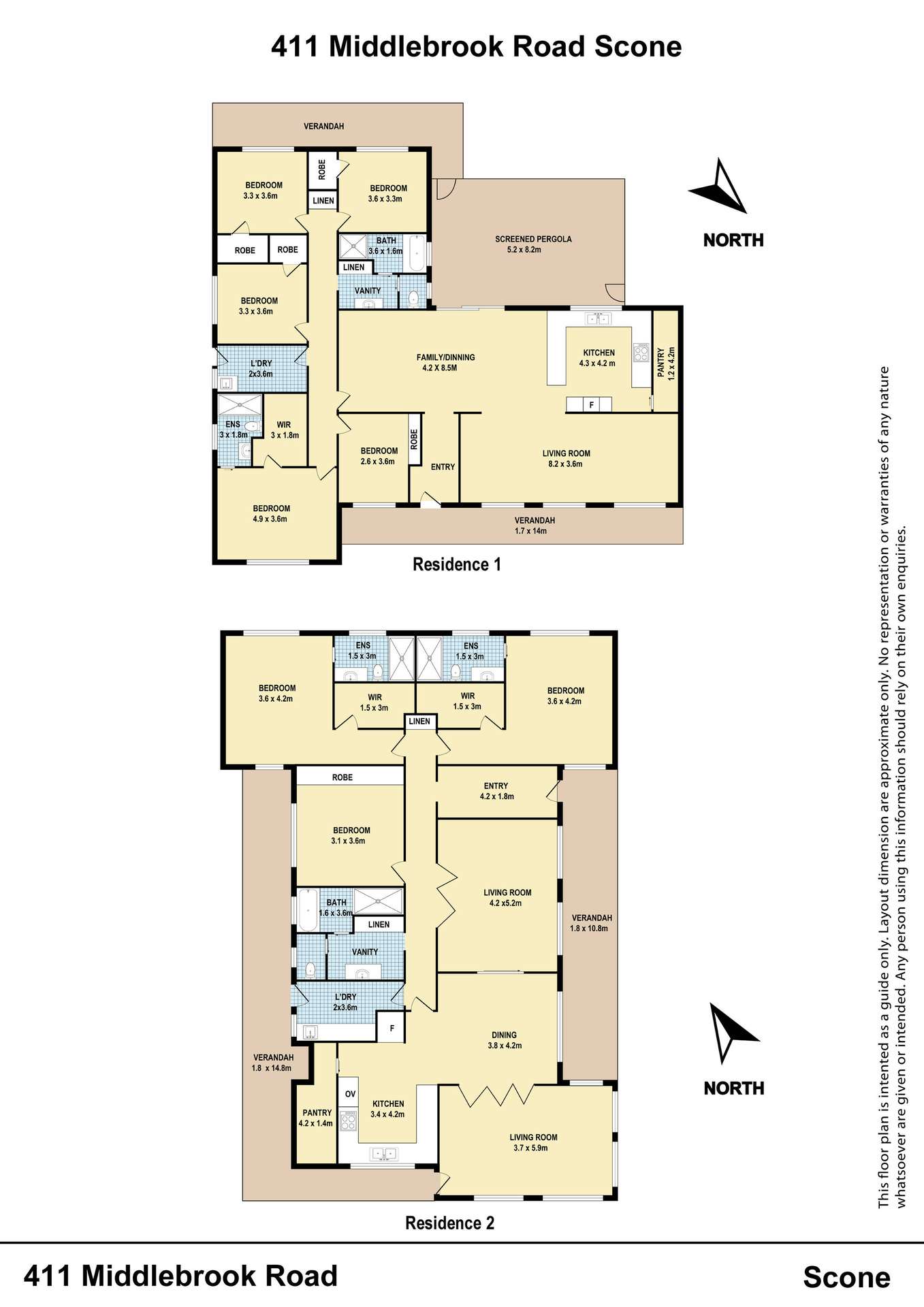 411 Middlebrook Road, Scone For Sale by Farmbuy.com - floorplan 1