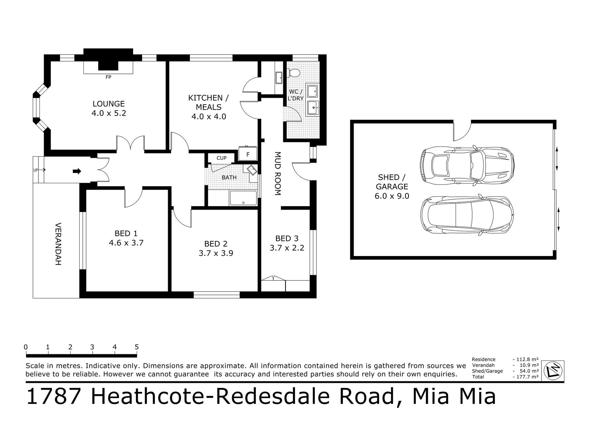 1787 Heathcote-Redesdale Road, Mia Mia Sold by Farmbuy.com - floorplan 1
