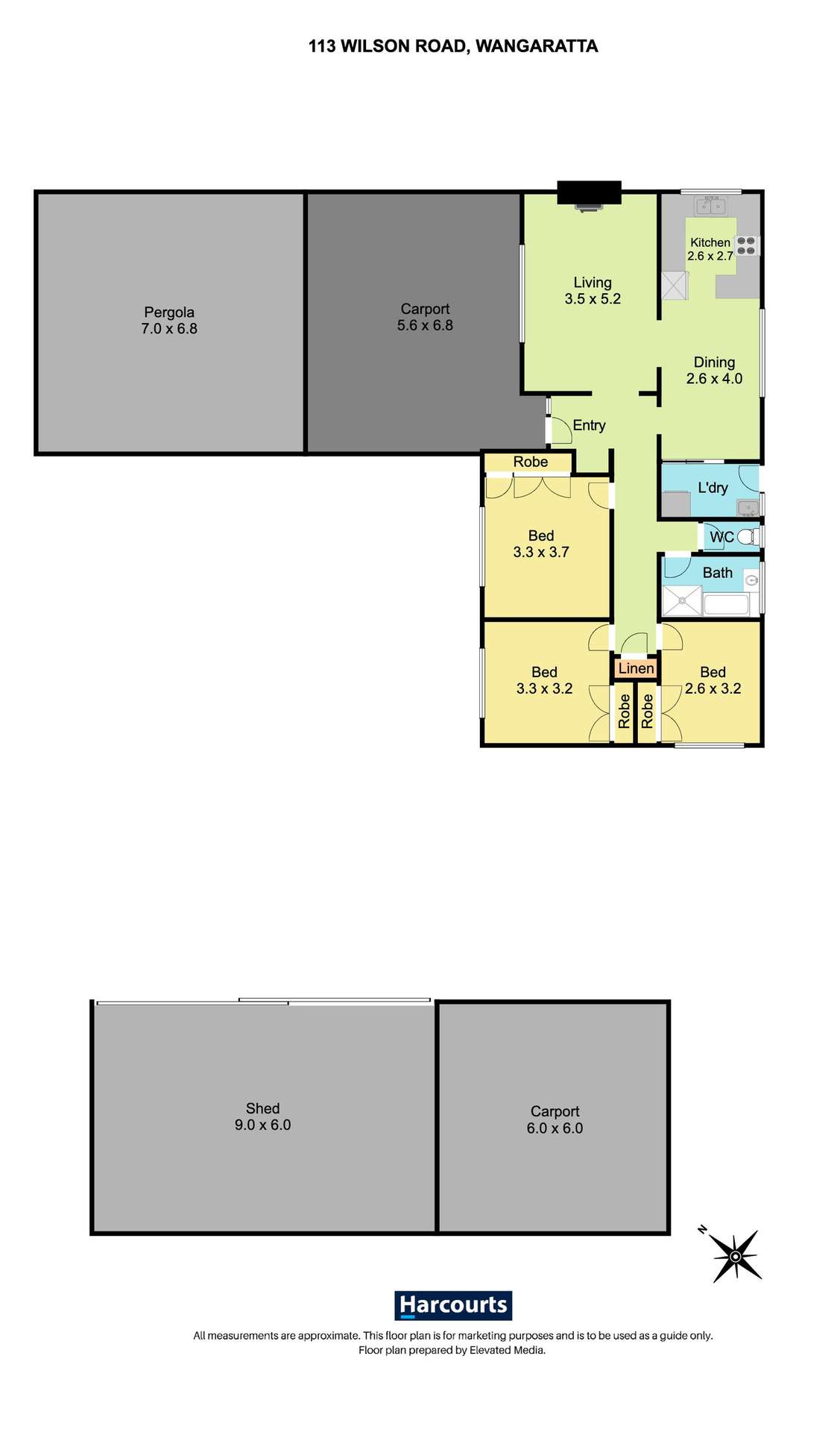 113 Wilson Road, Wangaratta For Sale by Farmbuy.com - floorplan 1