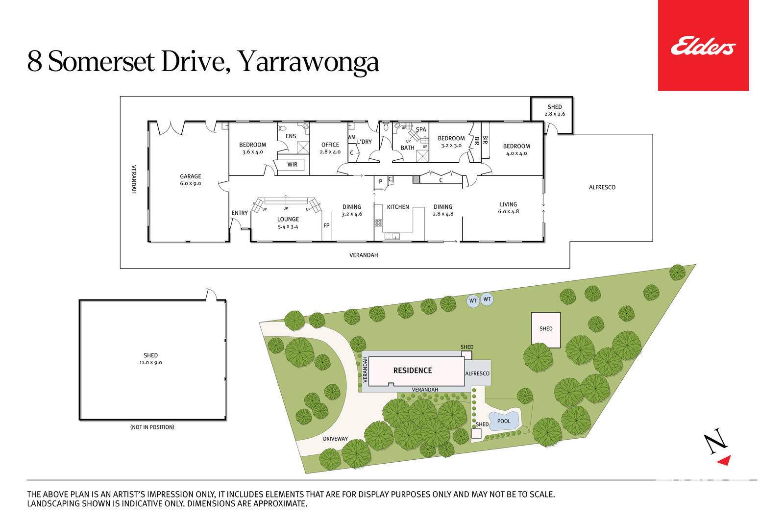8 Somerset Drive, Yarrawonga Sold by Farmbuy.com - floorplan 1
