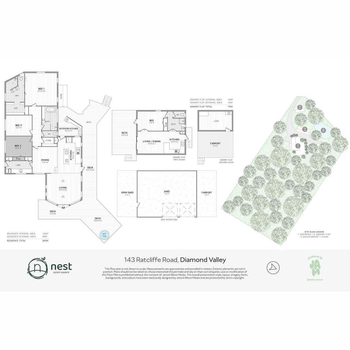 143 Ratcliffe Road, Diamond Valley Sold by Farmbuy.com - floorplan 1