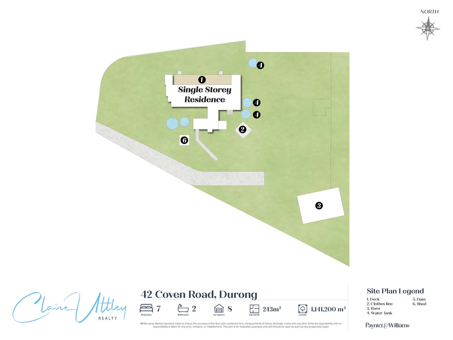 42 Coven Road, Durong Sold by Farmbuy.com - floorplan 1