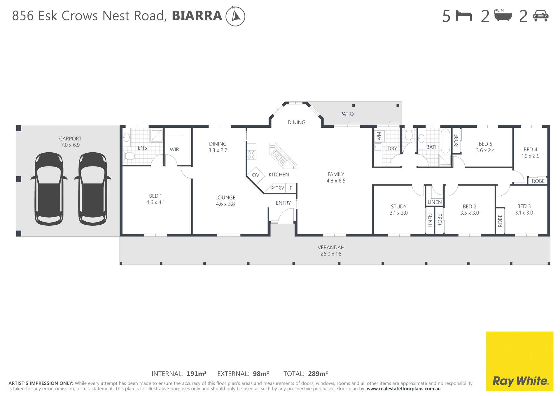 856 Esk Crows Nest Road, Biarra For Sale by Farmbuy.com - floorplan 1