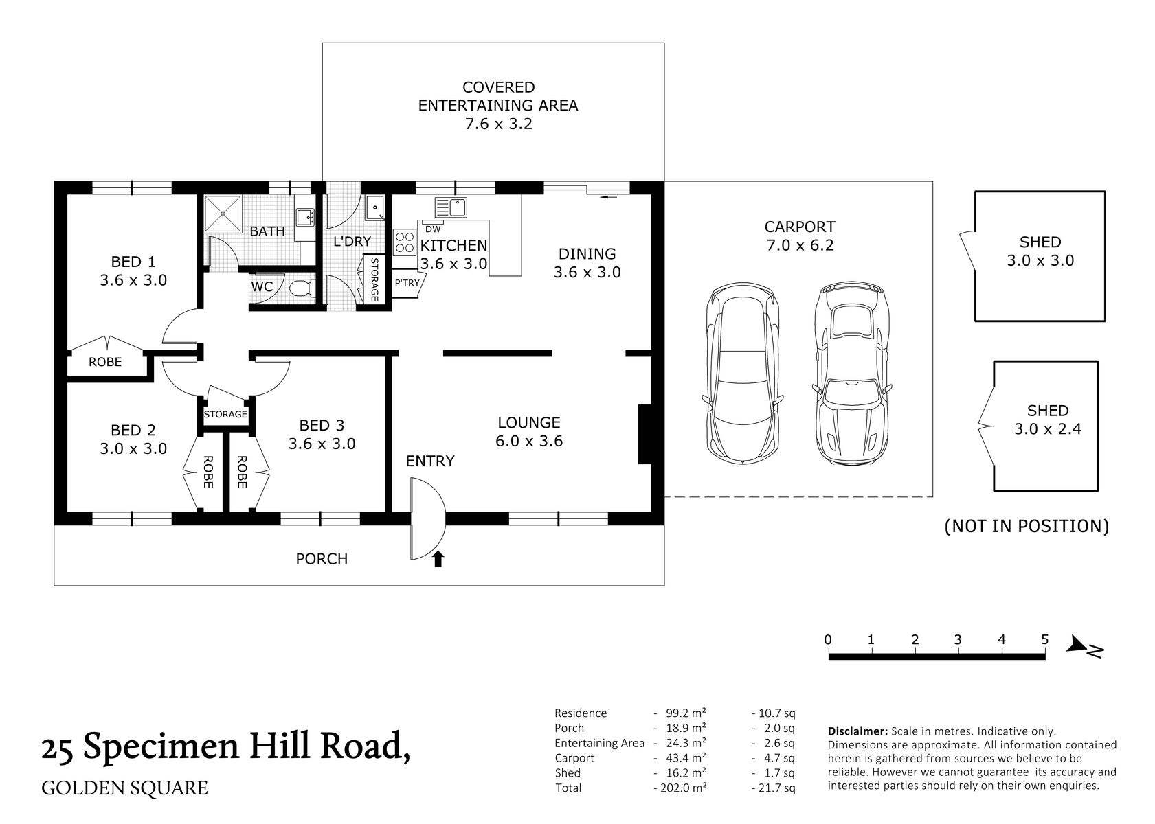 25 Specimen Hill Road, Golden Square Sold by Farmbuy.com - floorplan 1