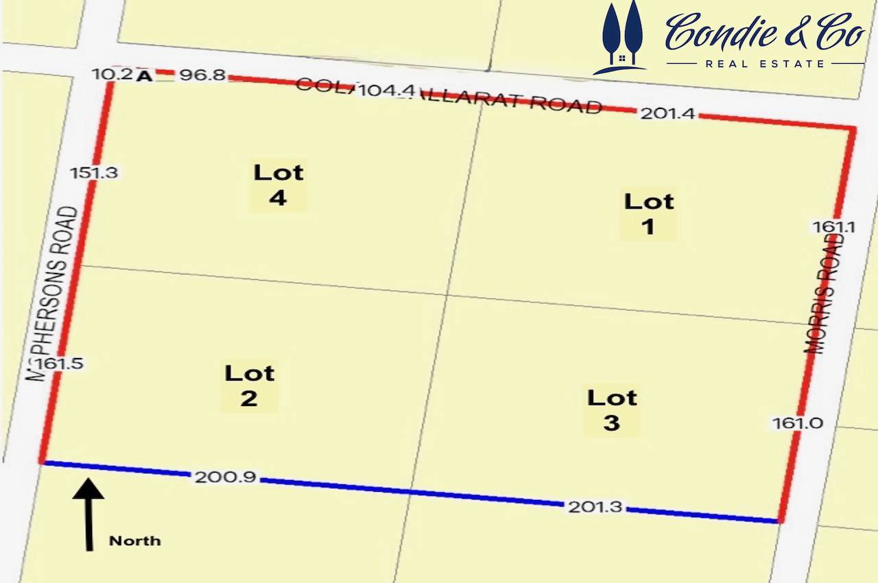Lot 1, 2, 3 &, 4 COLAC-BALLARAT ROAD, Rokewood For Sale by Farmbuy.com - floorplan 1