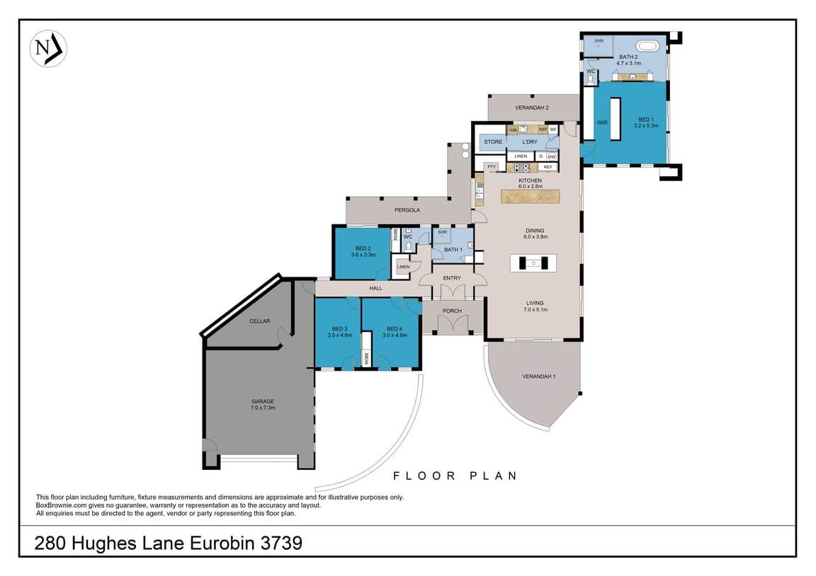 280 Hughes Lane, Eurobin For Sale by Farmbuy.com - floorplan 1