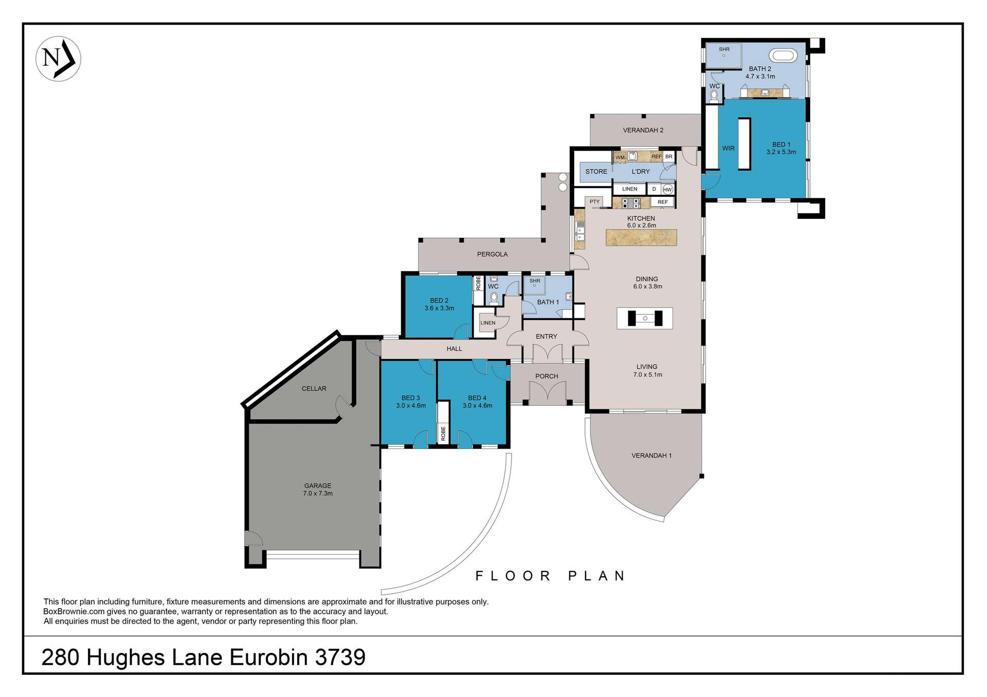 280 Hughes Lane, Eurobin For Sale by Farmbuy.com - floorplan 1