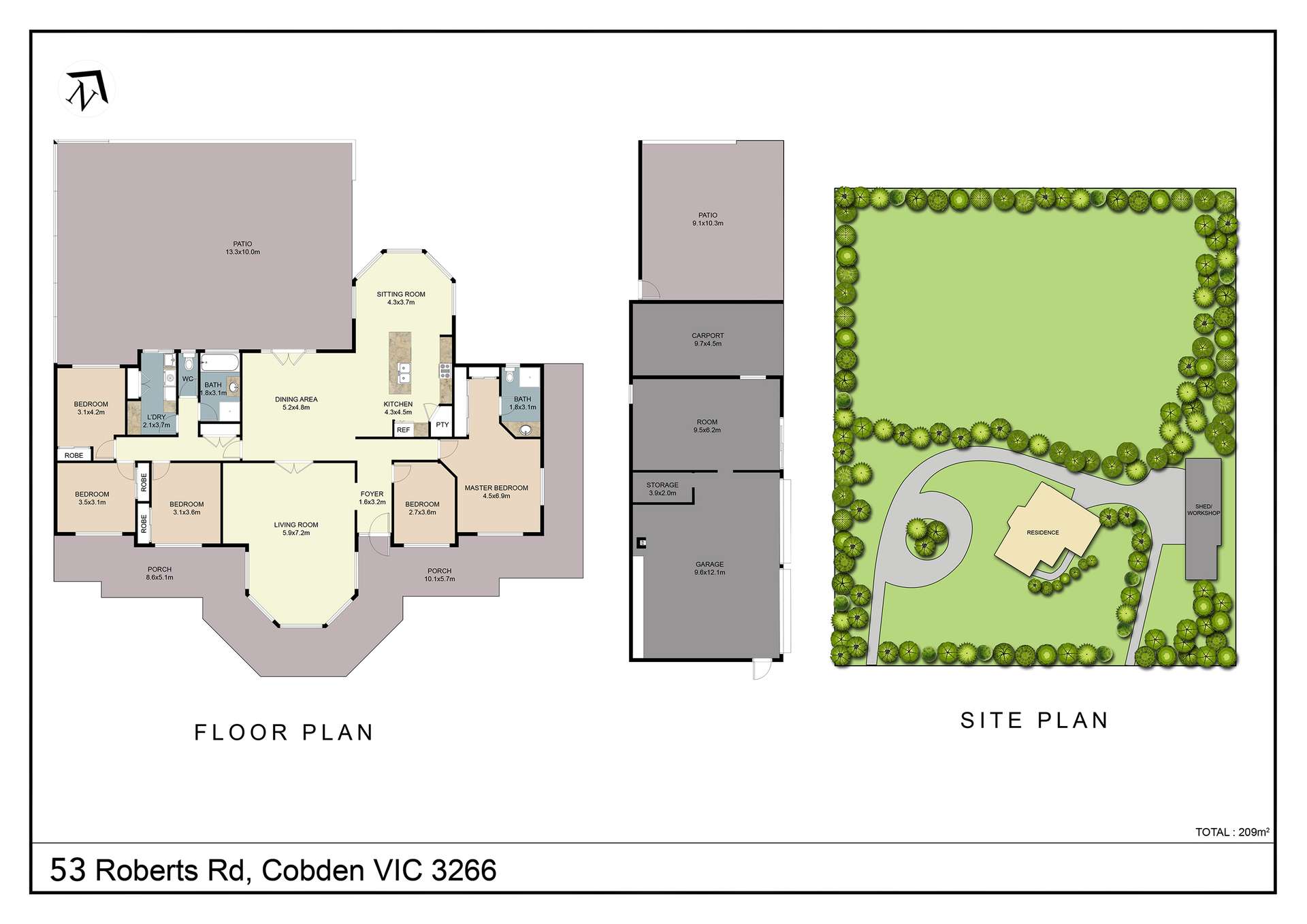 53 Roberts Road, Cobden Sold by Farmbuy.com - floorplan 1
