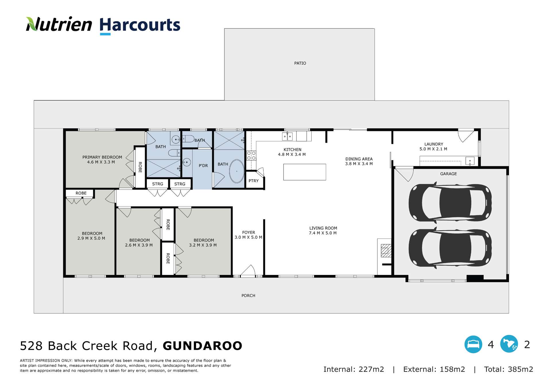 528 Back Creek Road, Gundaroo Sold by Farmbuy.com - floorplan 2