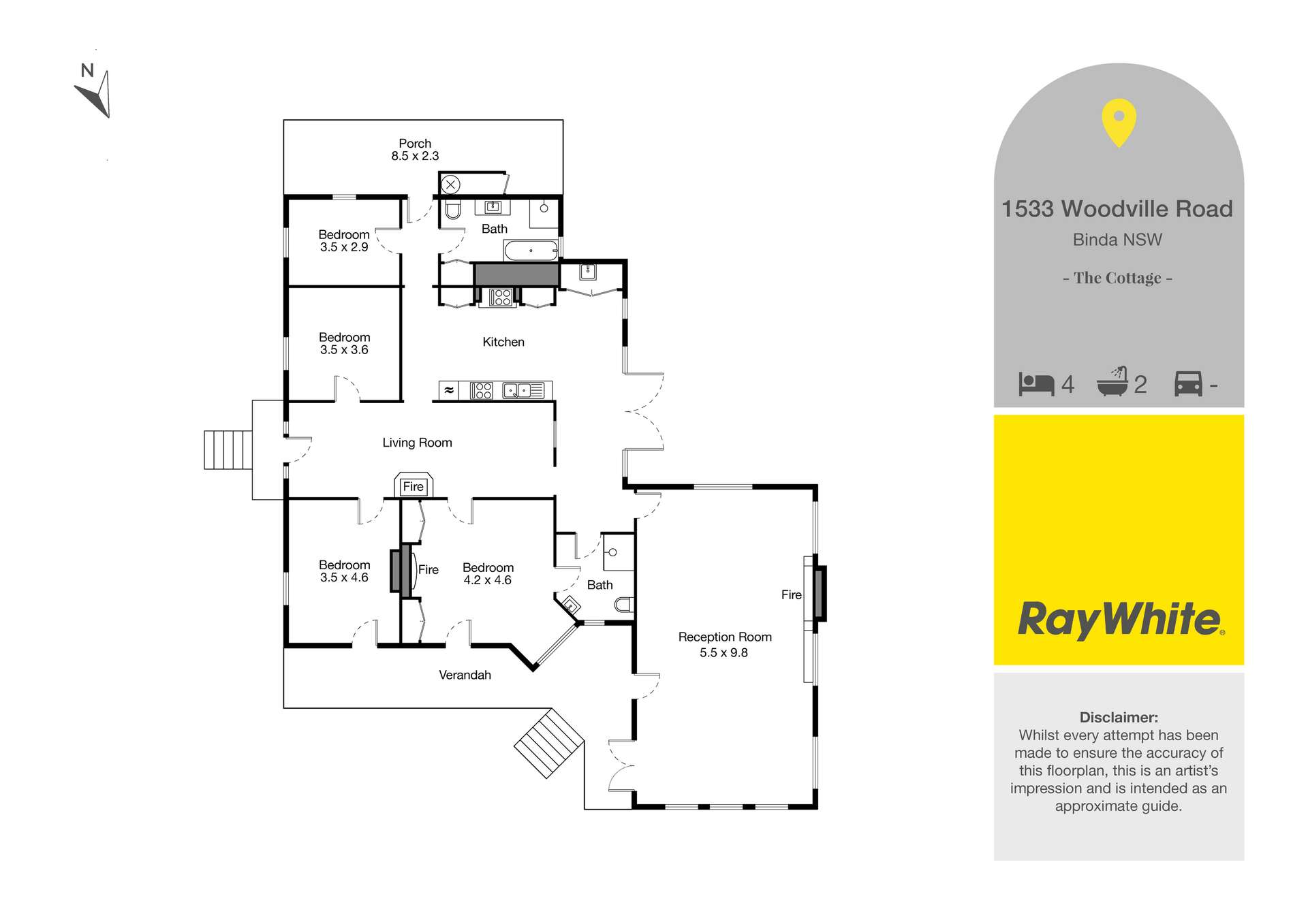 1533 Woodville Road, Crookwell Sold by Farmbuy.com - floorplan 2