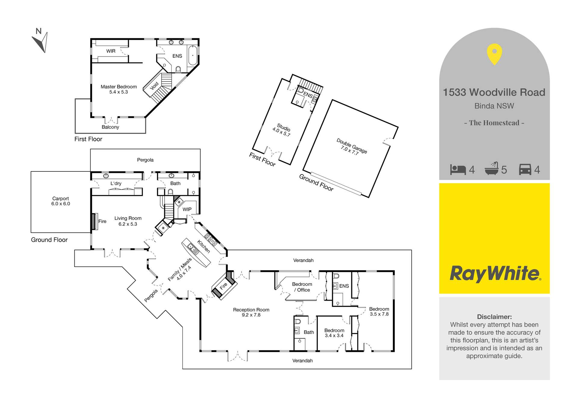 1533 Woodville Road, Crookwell Sold by Farmbuy.com - floorplan 1