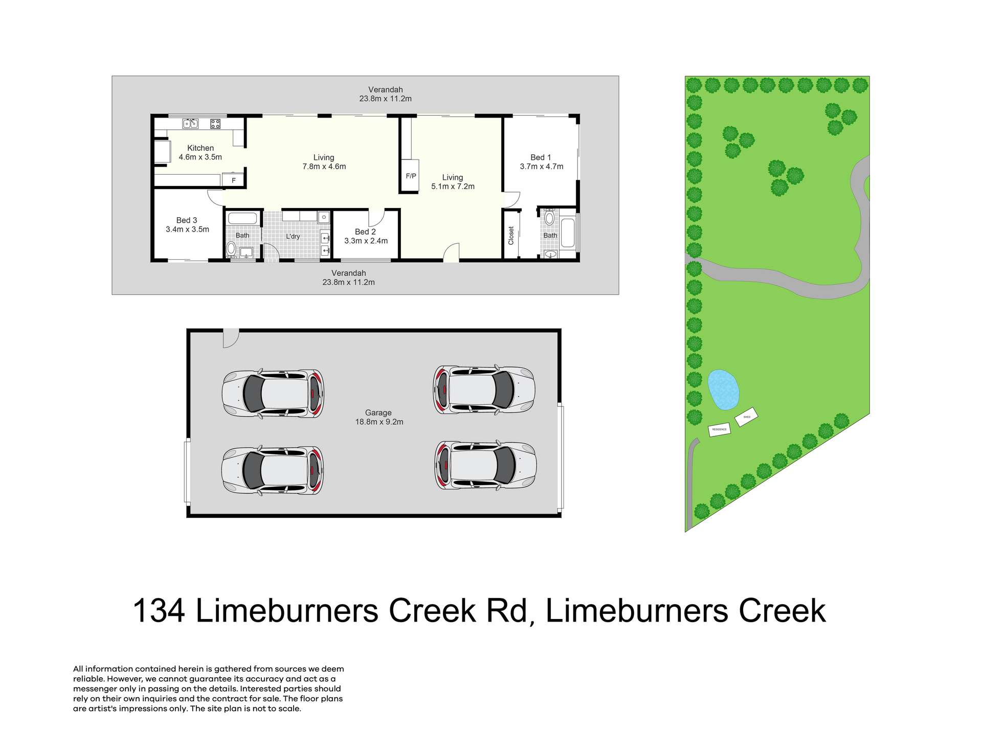 134 Limeburners Creek Road, Limeburners Creek Sold by Farmbuy.com - floorplan 1