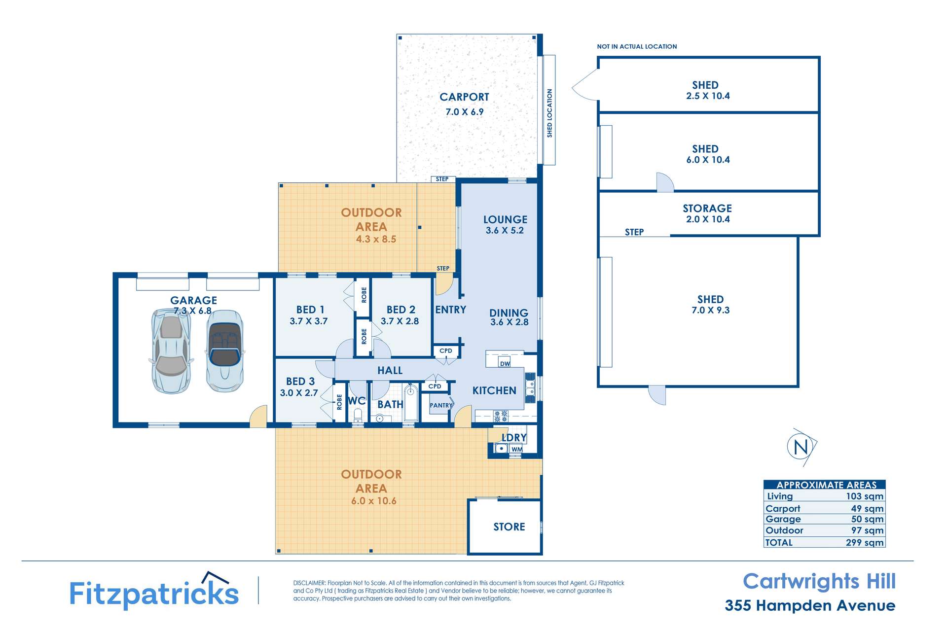 355 Hampden Avenue, Cartwrights Hill Sold by Farmbuy.com - floorplan 1