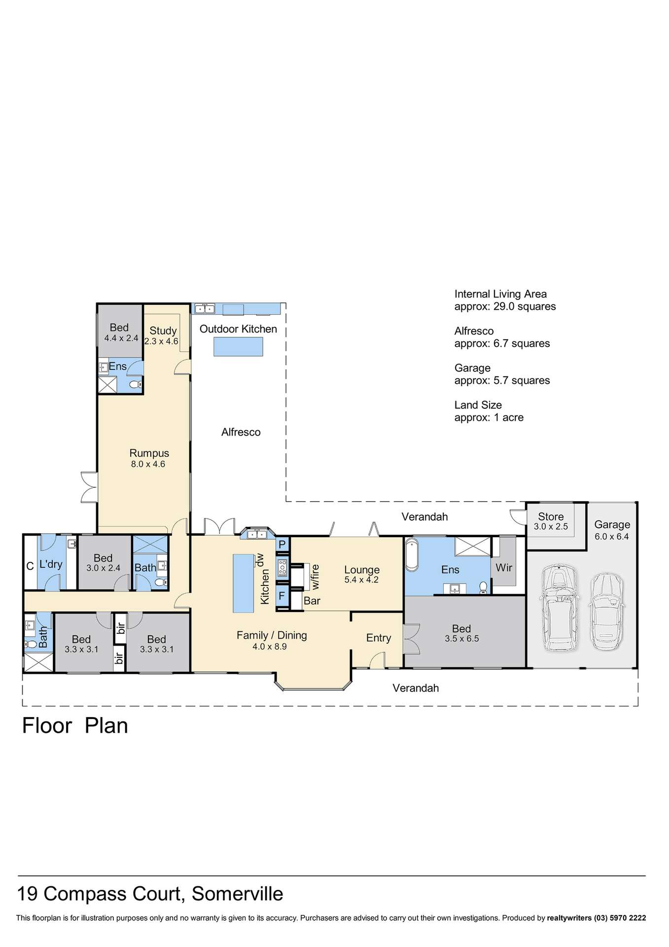 19 Compass Court, Somerville Sold by Farmbuy.com - floorplan 1