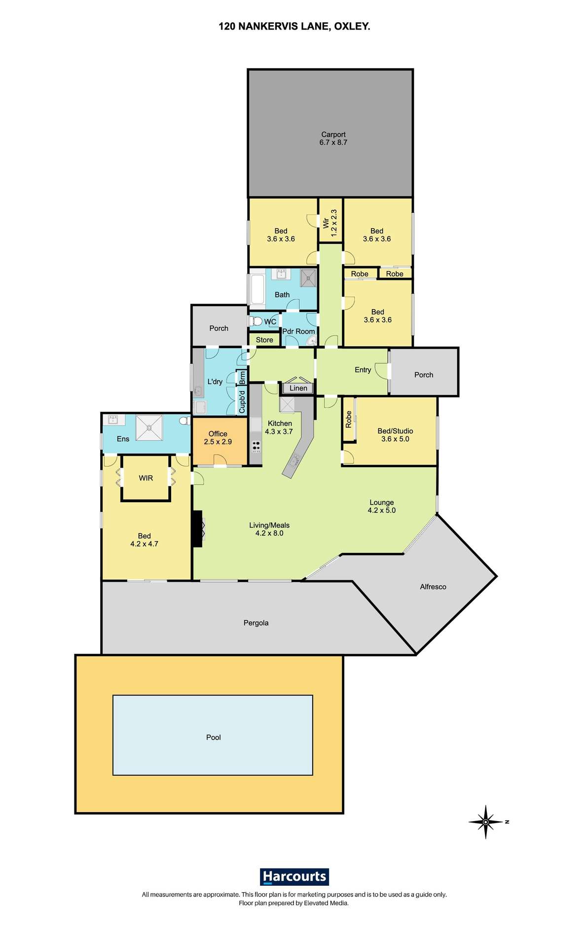 120 Nankervis Lane, Oxley For Sale by Farmbuy.com - floorplan 1
