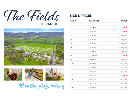 Lot 1 - 16&comma; 13 Old Yarck Rd, Yarck VIC 3719