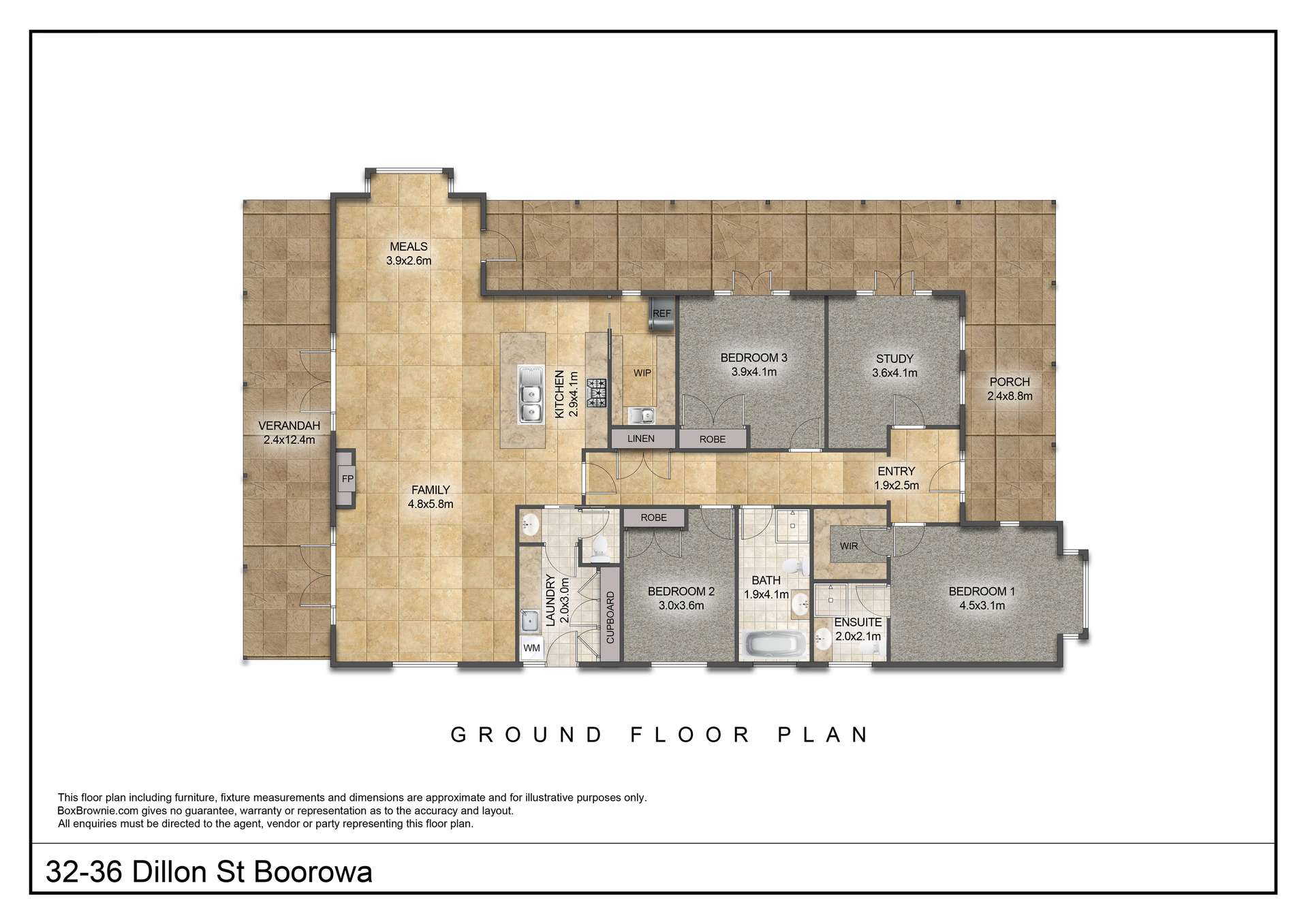 32-38 Dillon Street, Boorowa Sold by Farmbuy.com - floorplan 1
