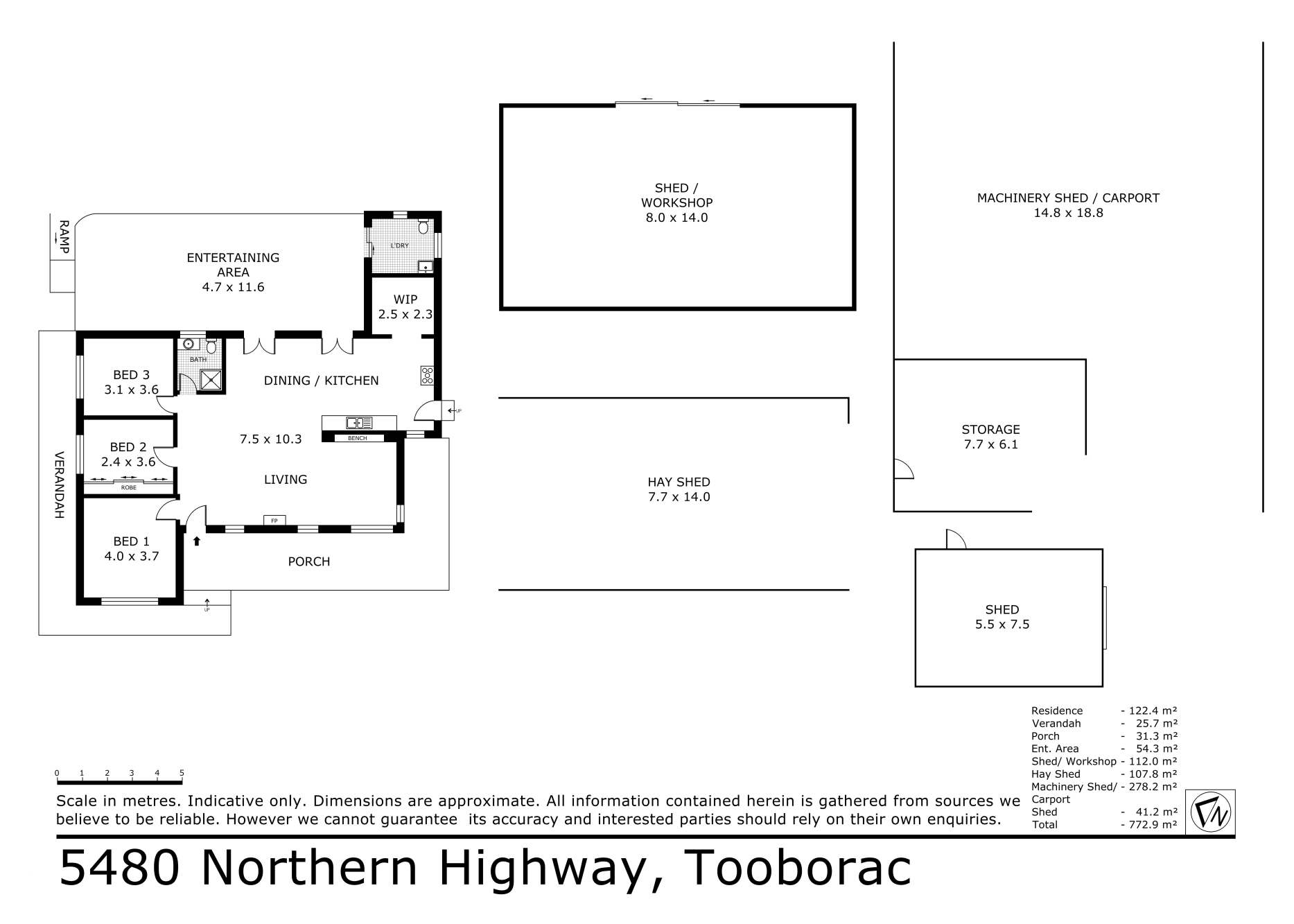 5480 Northern Highway, Tooborac For Sale by Farmbuy.com - floorplan 1