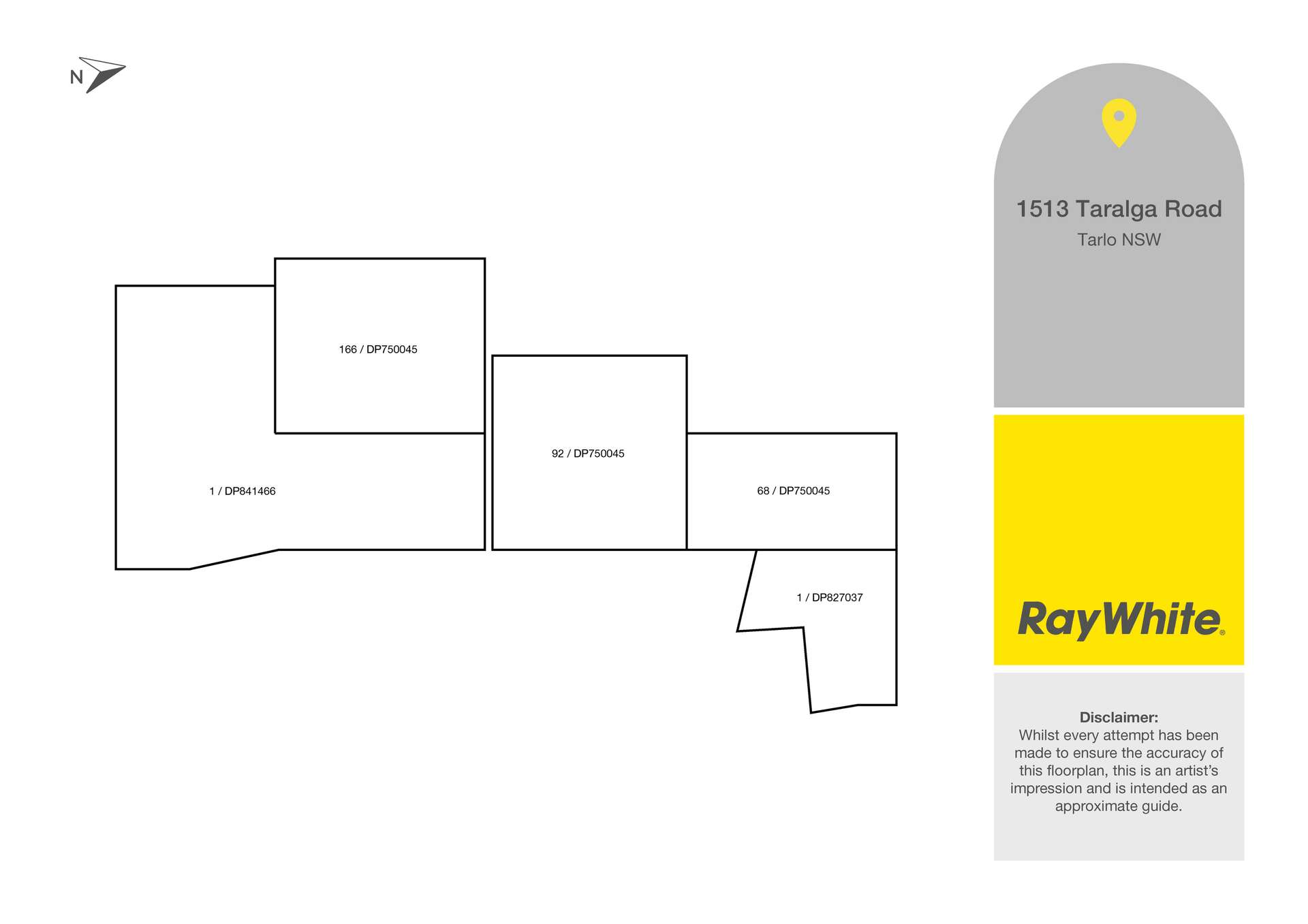 Lots 1, 68, 92, 166 Taralga Road, Tarlo Via, Goulburn Sold by Farmbuy.com - floorplan 1