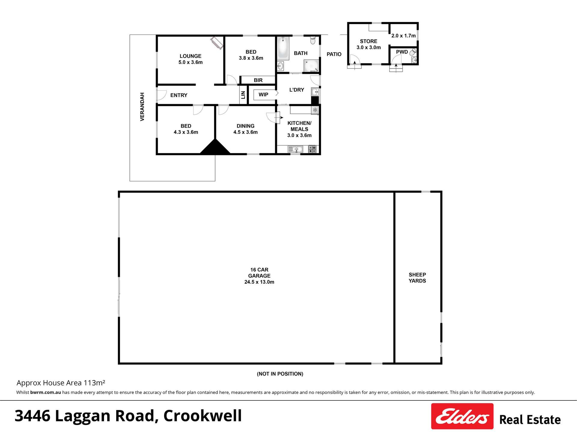 3446 Laggan Road, Crookwell Sold by Farmbuy.com - floorplan 1