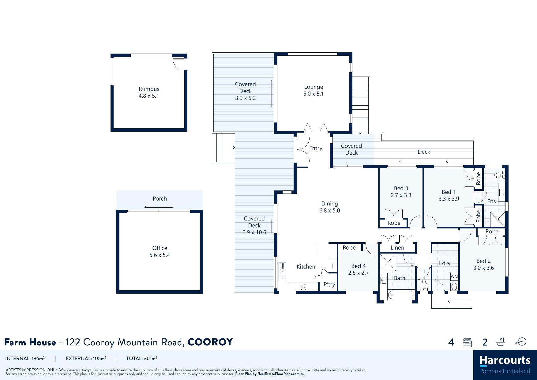 122 Cooroy Mountain Road, Cooroy For Sale by Farmbuy.com - floorplan 1