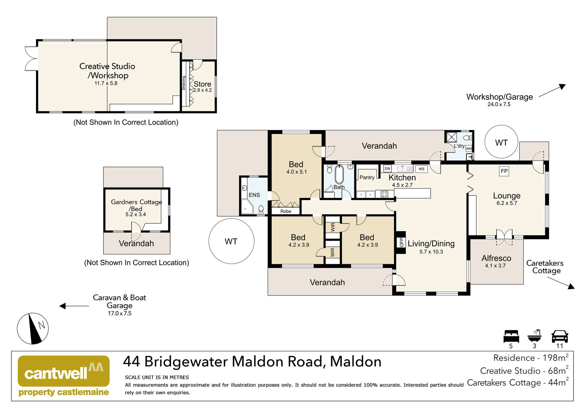 44 Bridgewater-Maldon Road, Maldon Sold by Farmbuy.com - floorplan 1