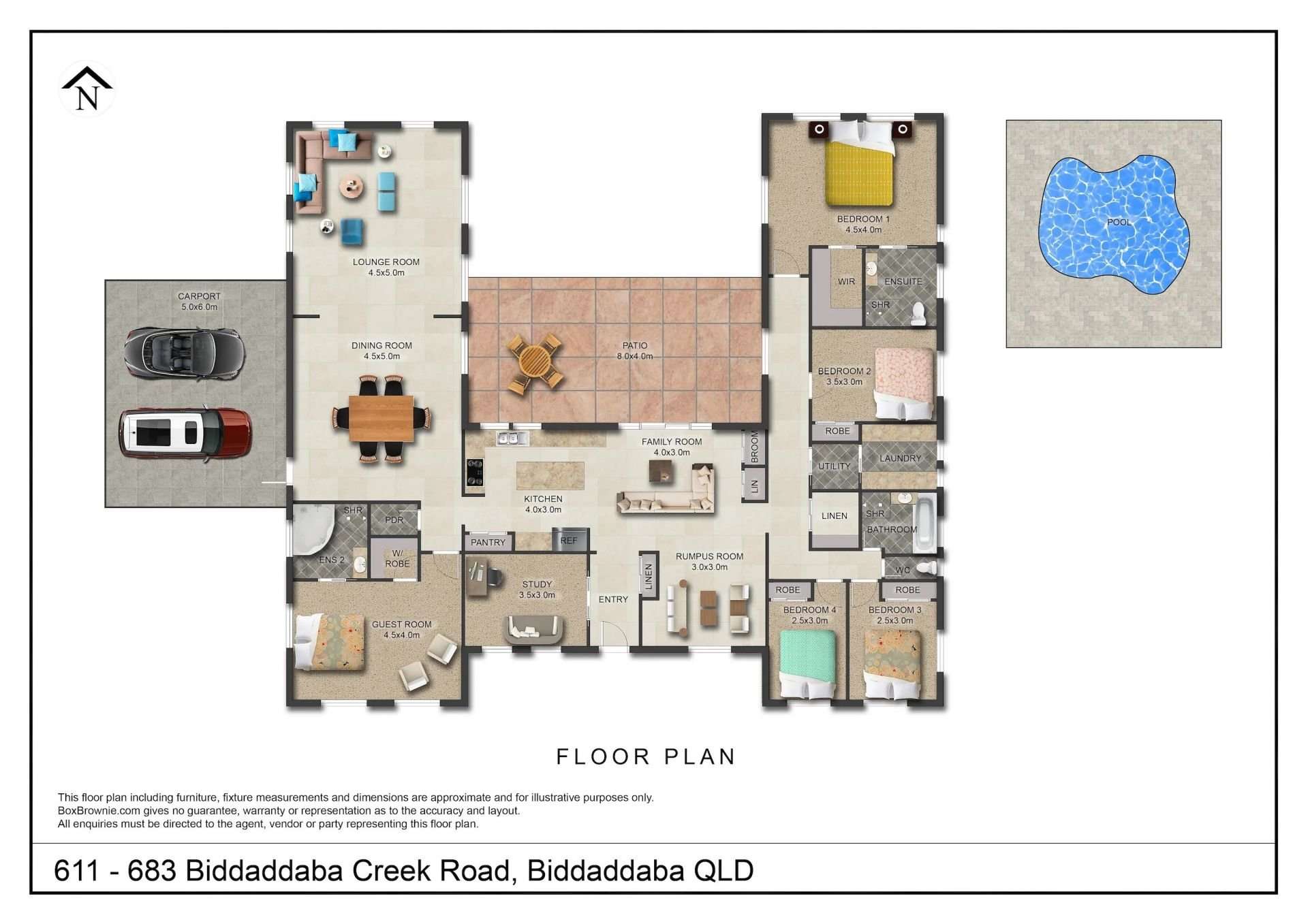 611 Biddaddaba Creek Road, Biddaddaba For Sale by Farmbuy.com - floorplan 2