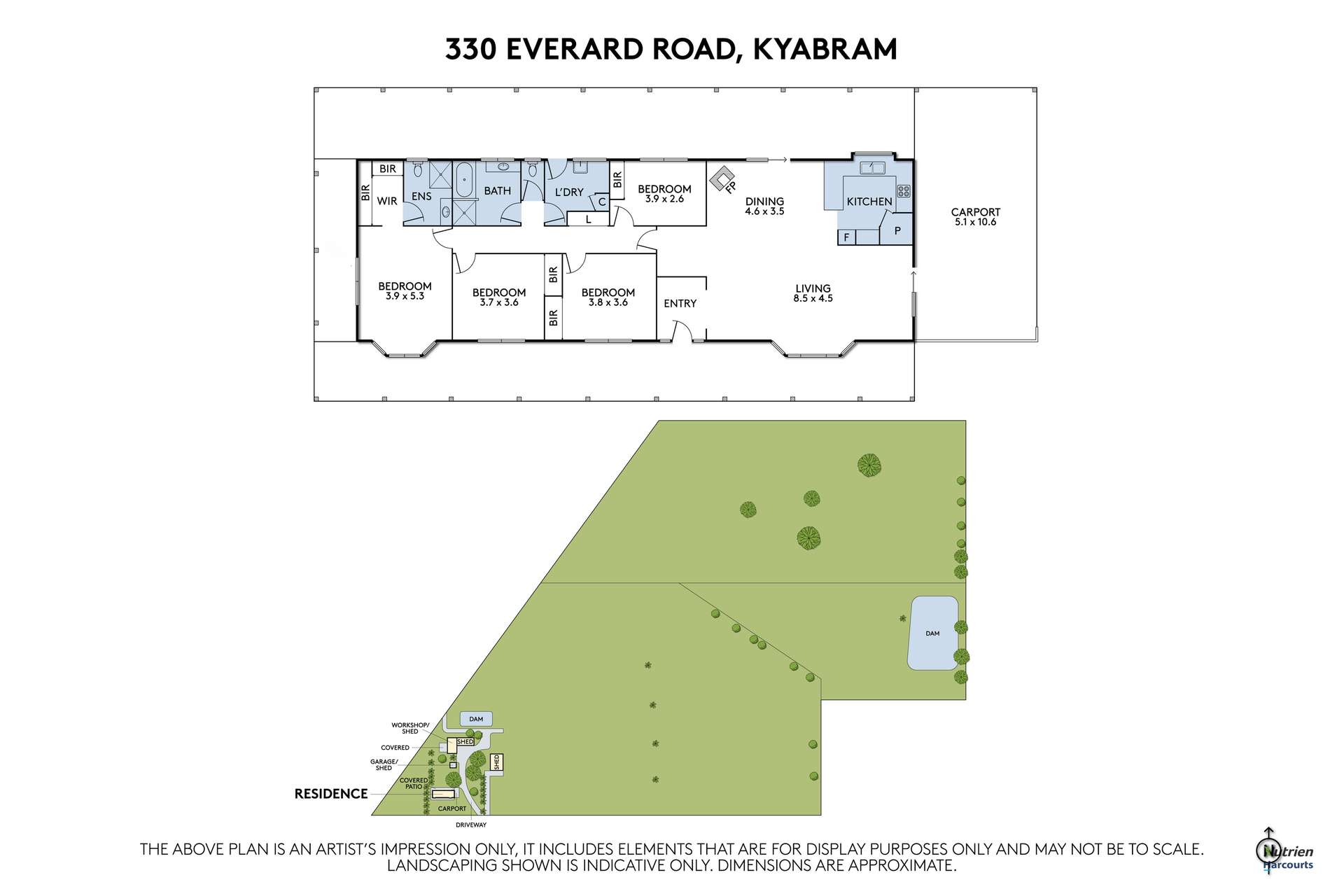 330 Everard Road, Kyabram Sold by Farmbuy.com - floorplan 1