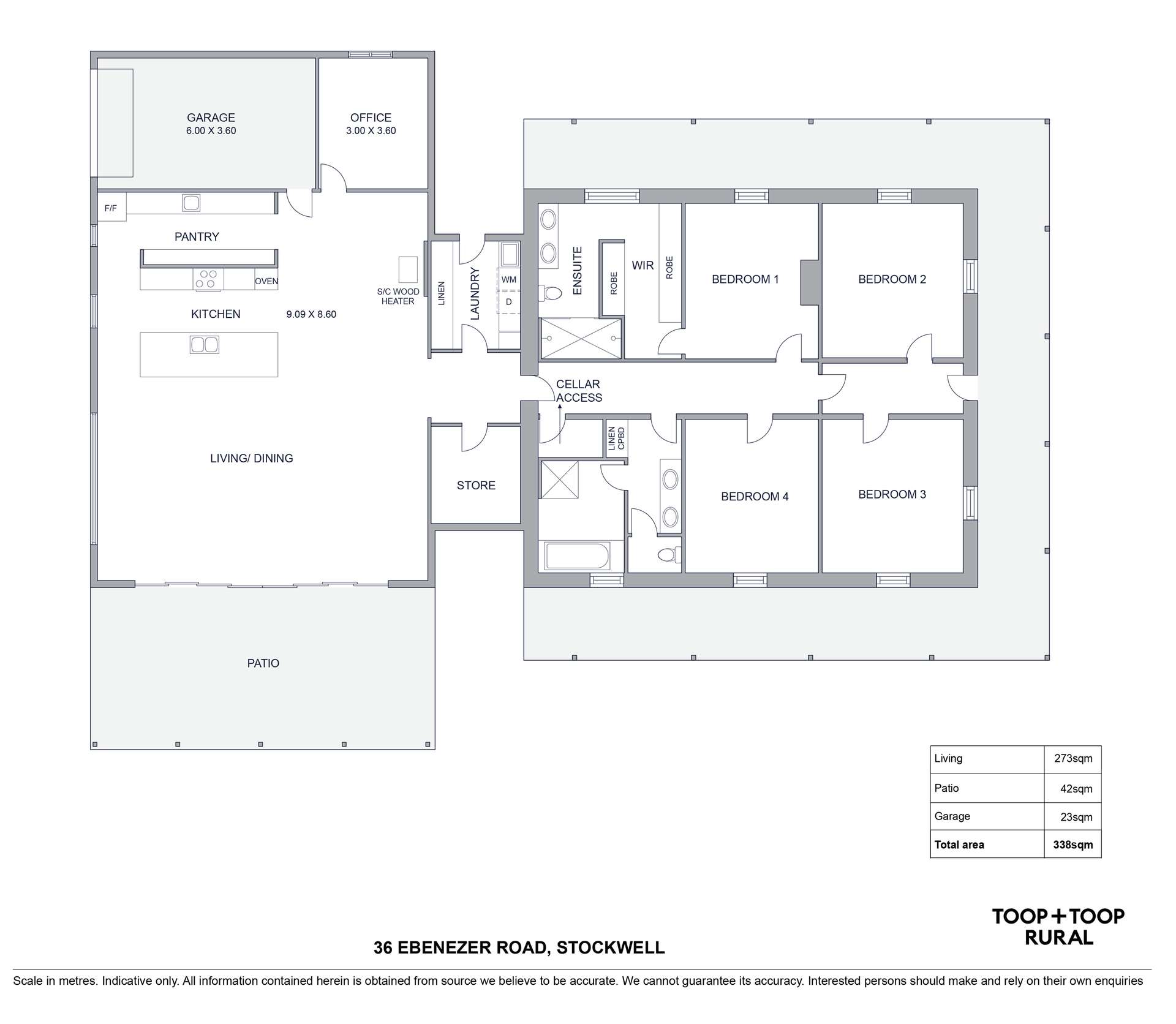 36 Ebenezer Road, Stockwell Sold by Farmbuy.com - floorplan 1