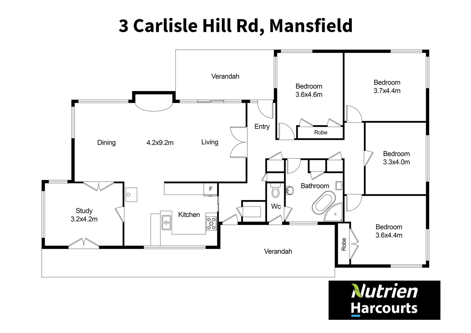 3 Carlisle Hill Road, Mansfield For Sale by Farmbuy.com - floorplan 1
