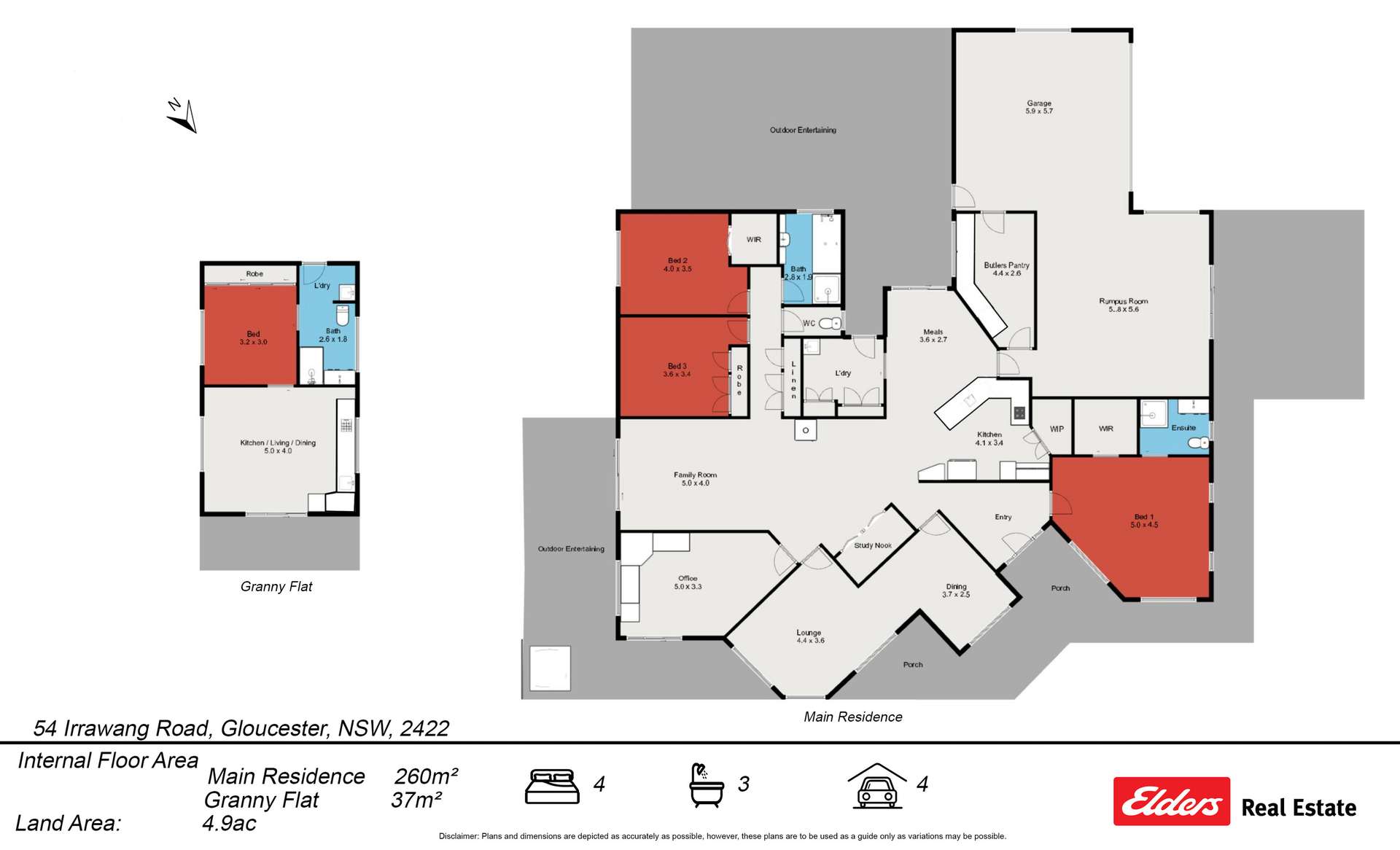 54 Irrawang Road, Gloucester For Sale by Farmbuy.com - floorplan 2