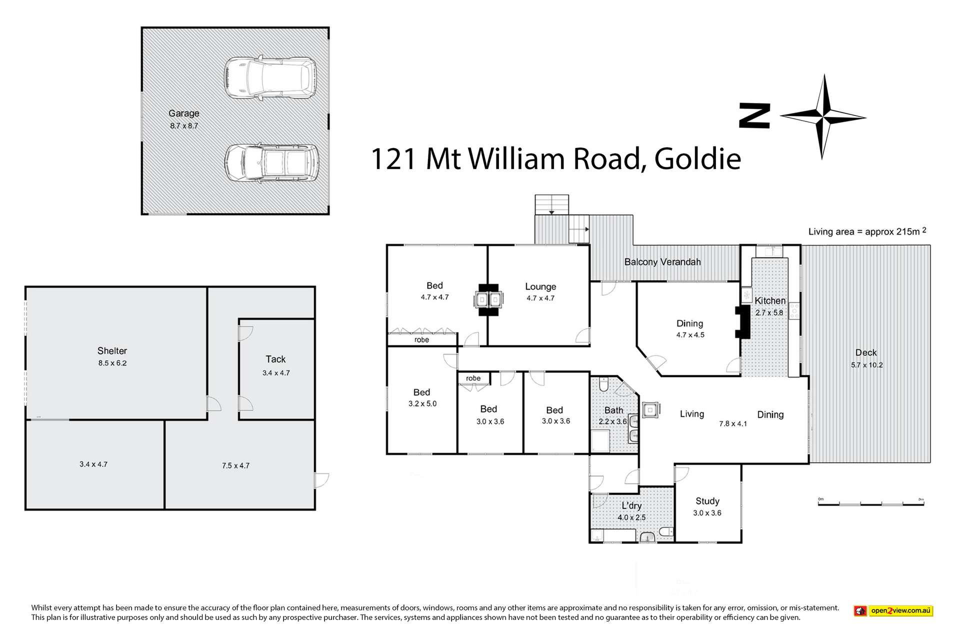 121 Mt William Road, Goldie For Sale by Farmbuy.com - floorplan 1