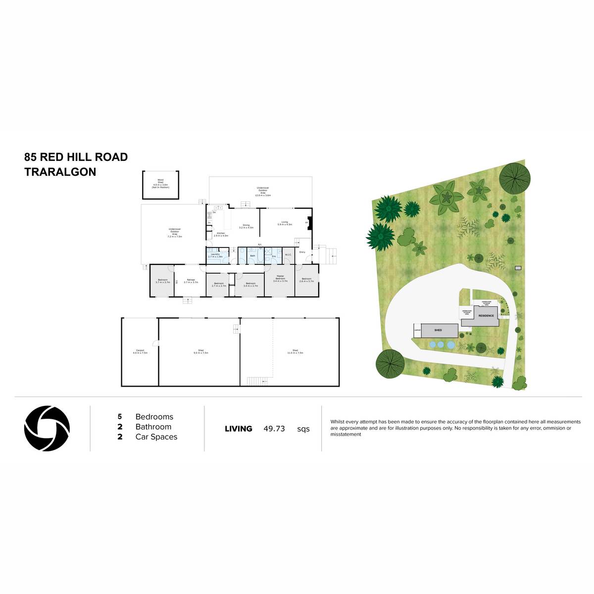 85 Redhill Road, Traralgon South For Sale by Farmbuy.com - floorplan 1