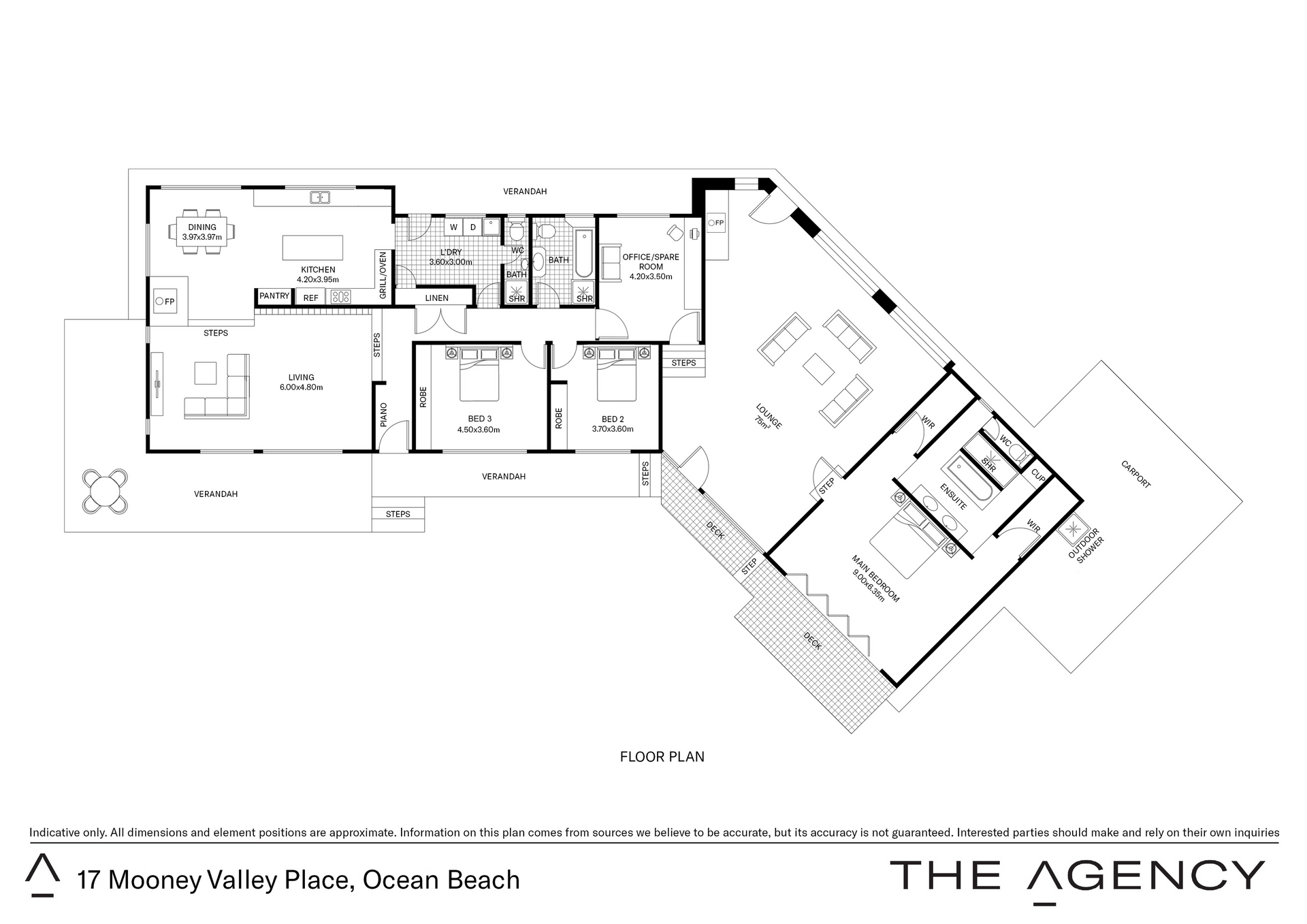17 Mooney Valley Place, Ocean Beach For Sale by Farmbuy.com - floorplan 1