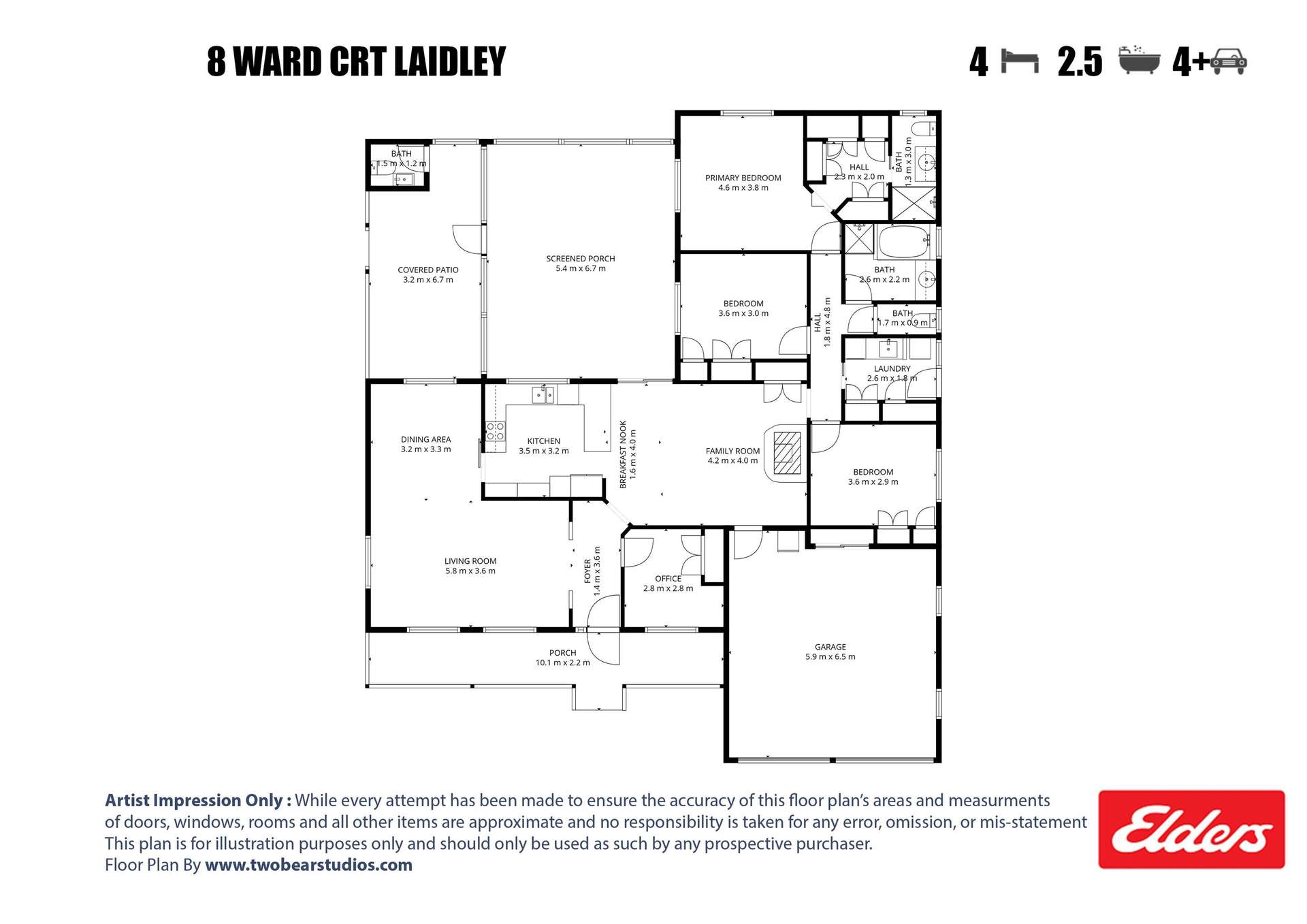 8 Ward Court, Laidley Sold by Farmbuy.com - floorplan 1