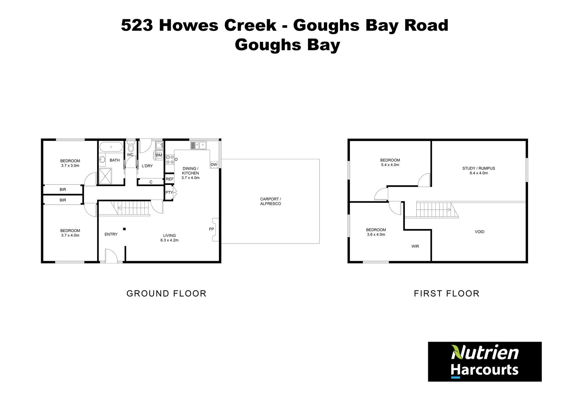 523 Howes Creek-Goughs Bay Road, Goughs Bay For Sale by Farmbuy.com - floorplan 1