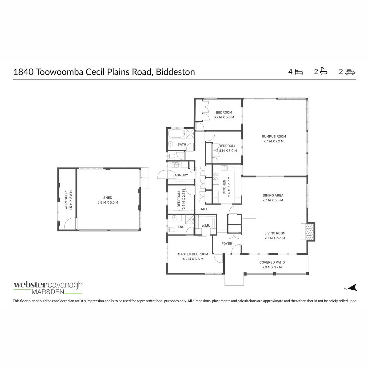 1840 Toowoomba Cecil Plains Road, Biddeston Sold by Farmbuy.com - floorplan 1